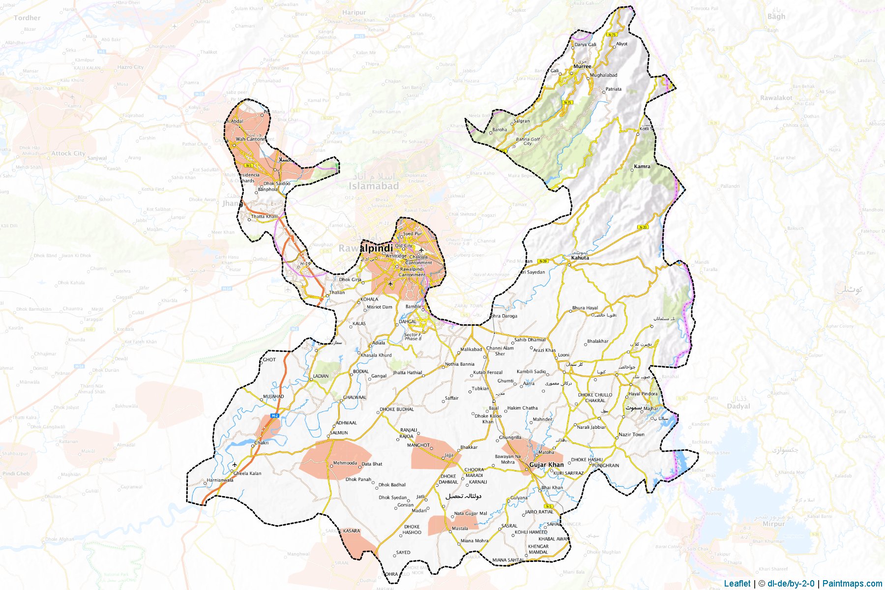 Rawalpindi (Punjab) Map Cropping Samples-1