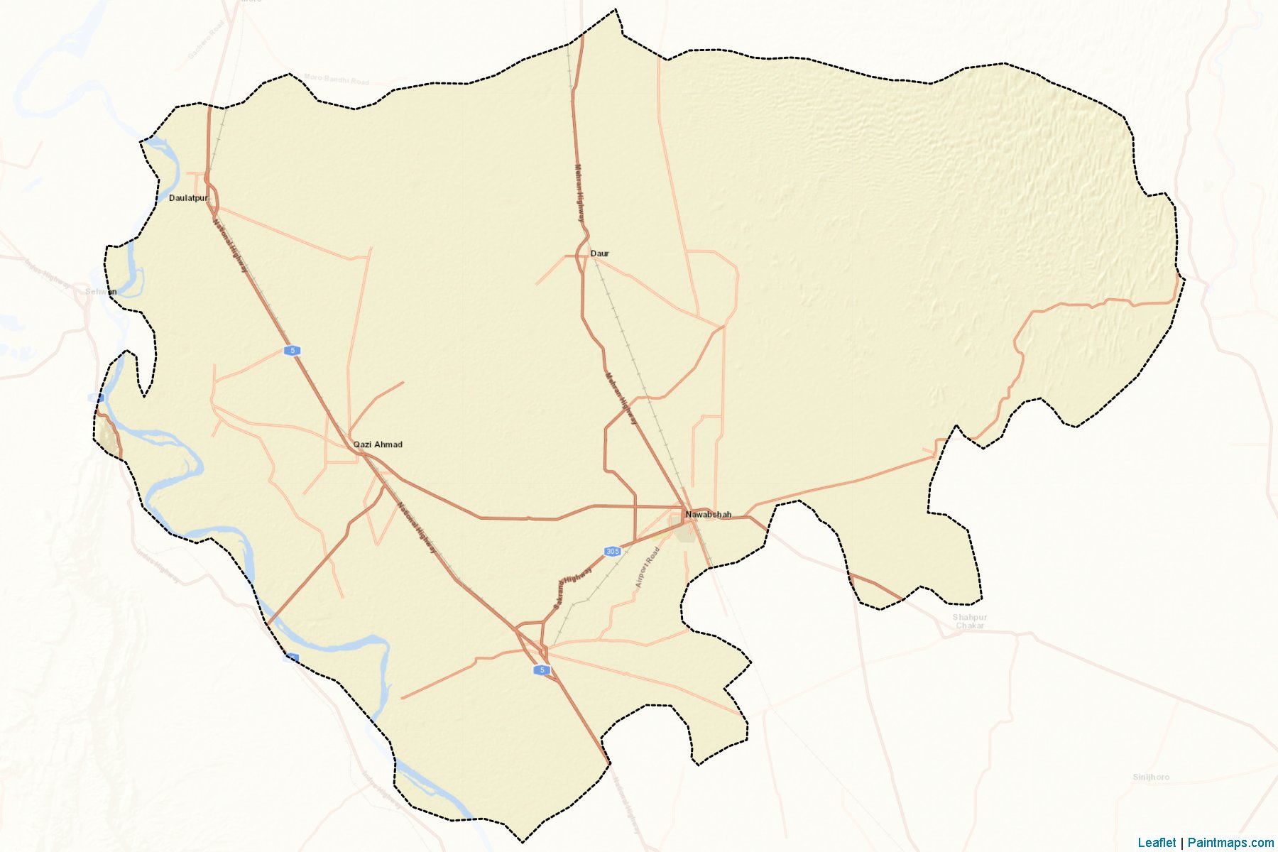 Shaheed Benazirabad (Sindh) Map Cropping Samples-2