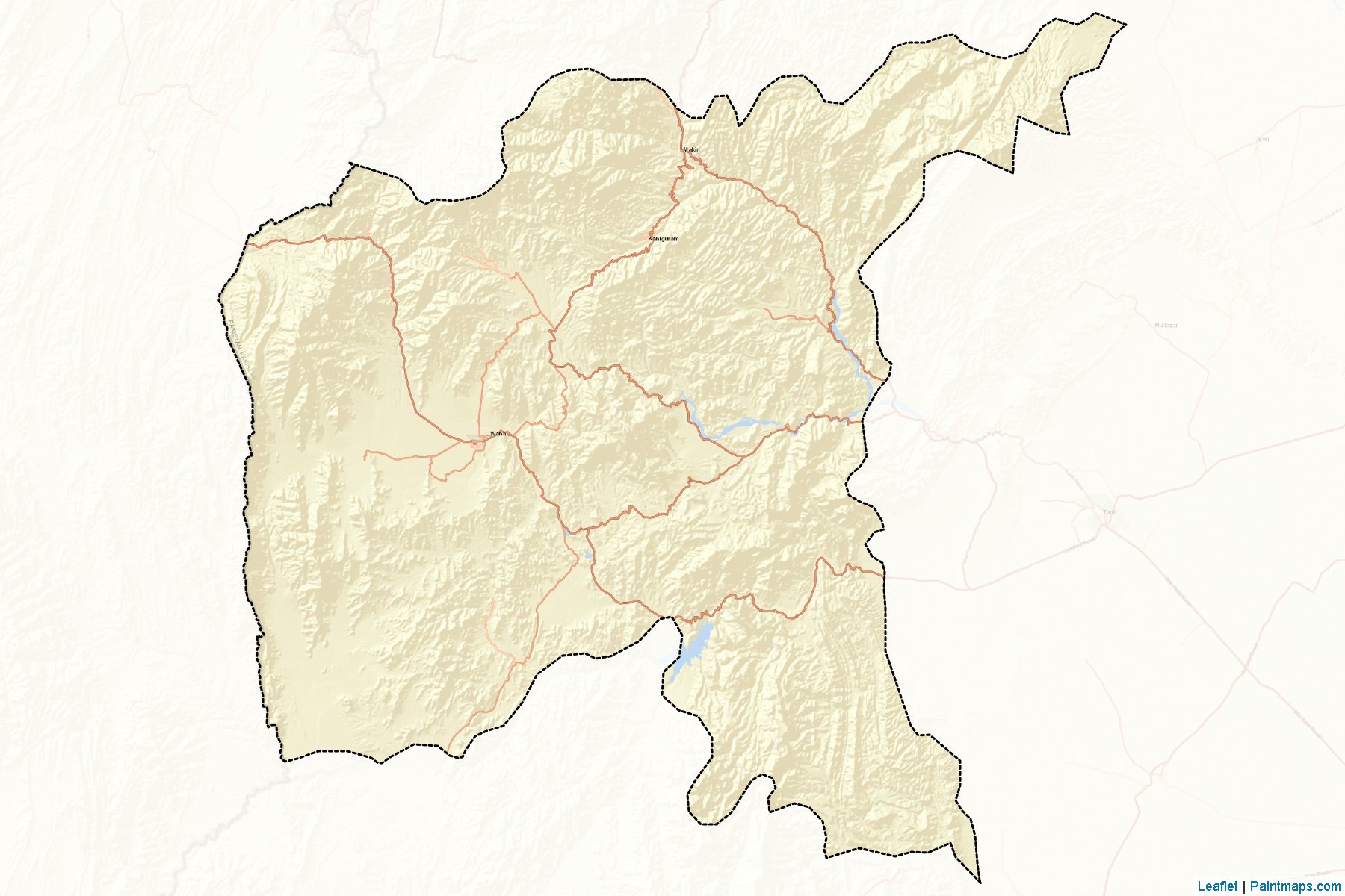 South Waziristan (Khyber Pakhtunkhwa) Map Cropping Samples-2