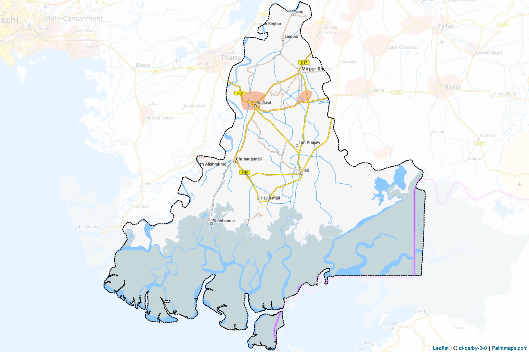 Sujawal (Sindh) Map Cropping Samples-1