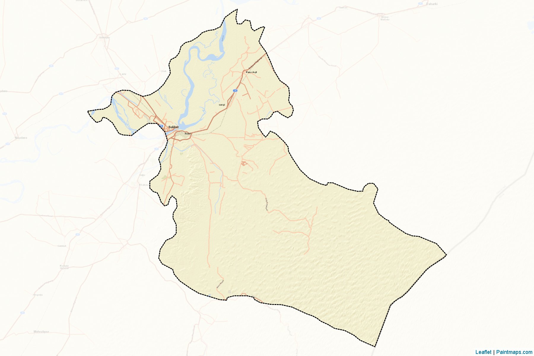 Sukkur (Sindh) Map Cropping Samples-2