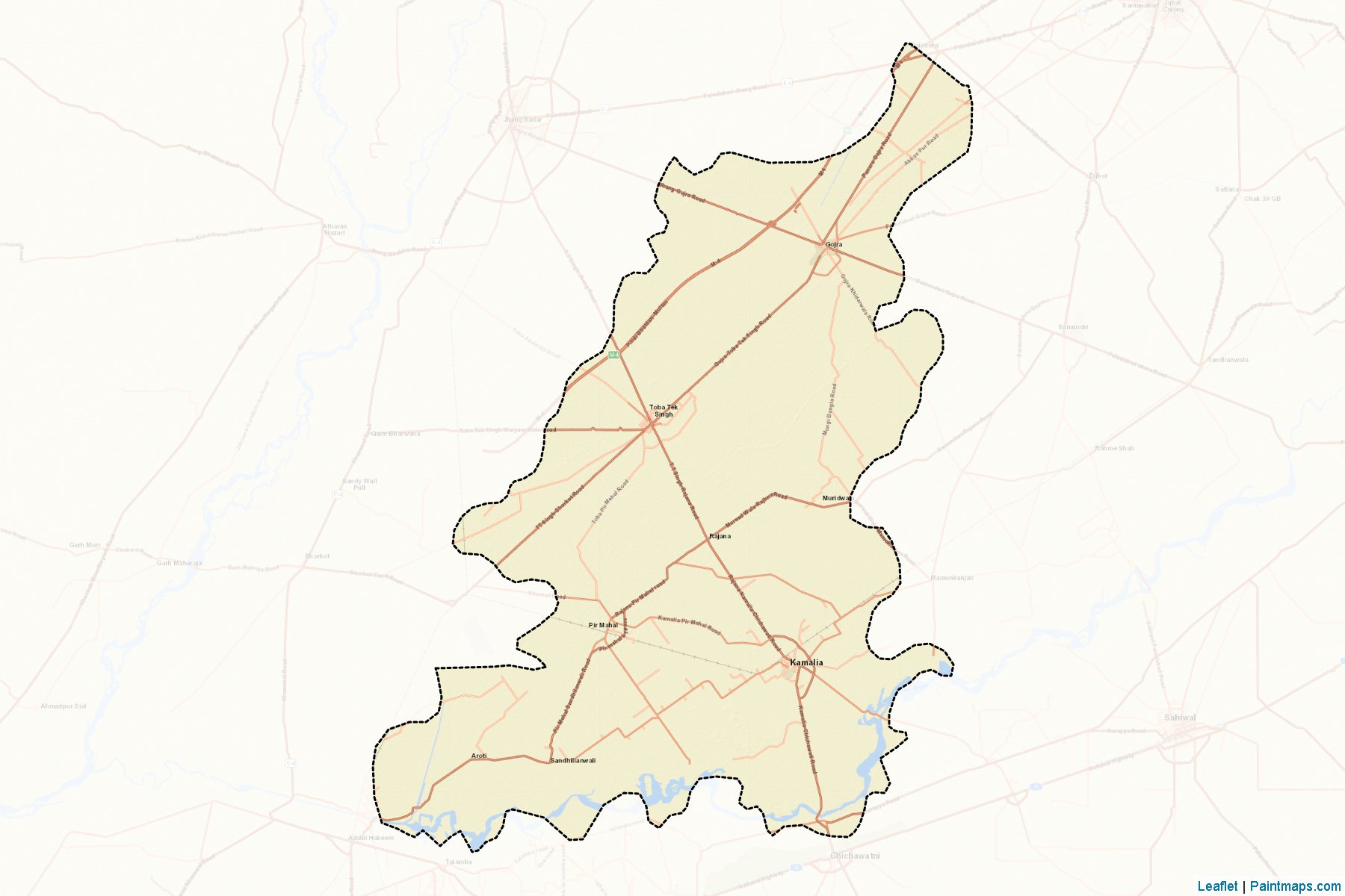 Toba Tek Singh (Punjab) Map Cropping Samples-2