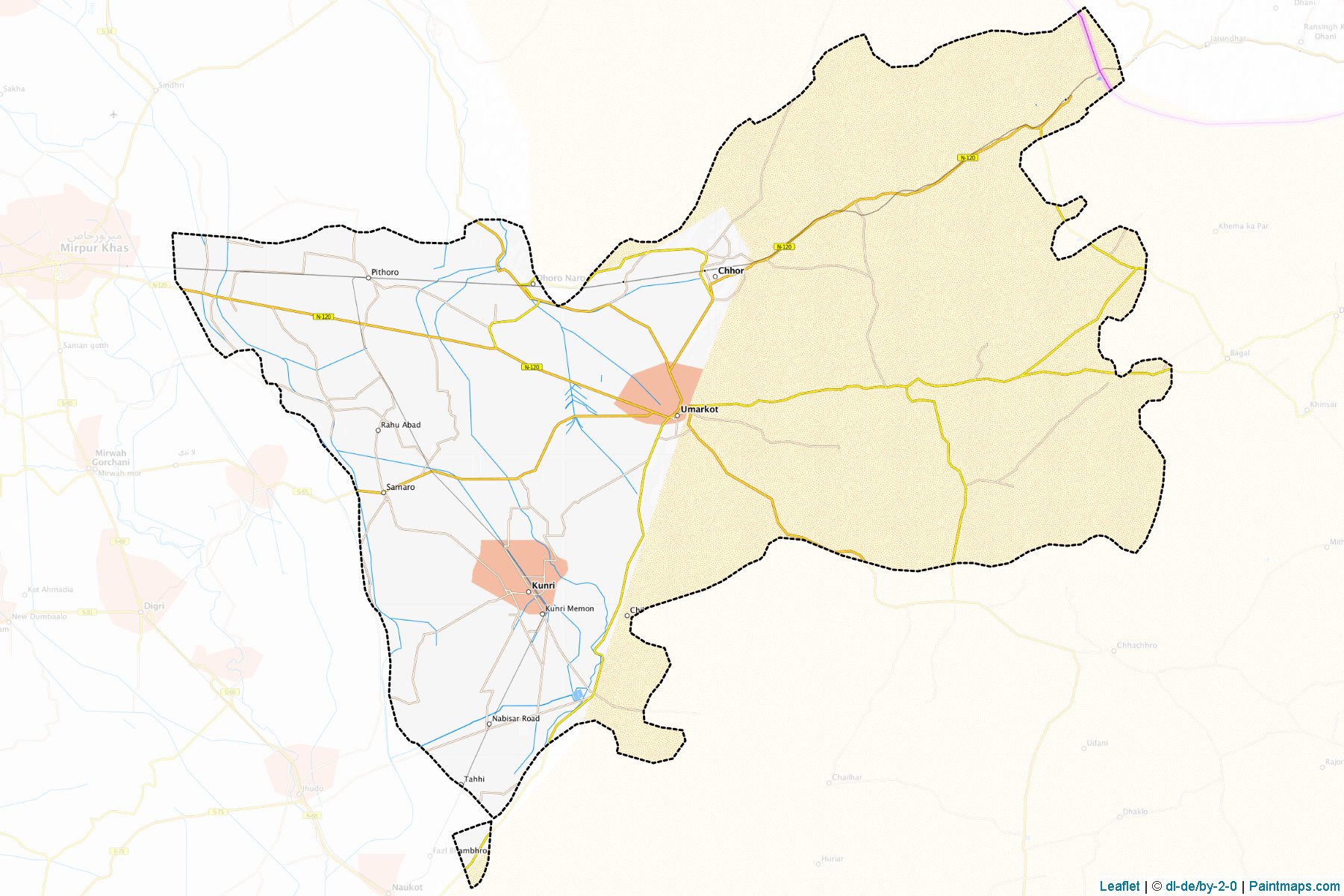 Muestras de recorte de mapas Umerkot (Sindh)-1