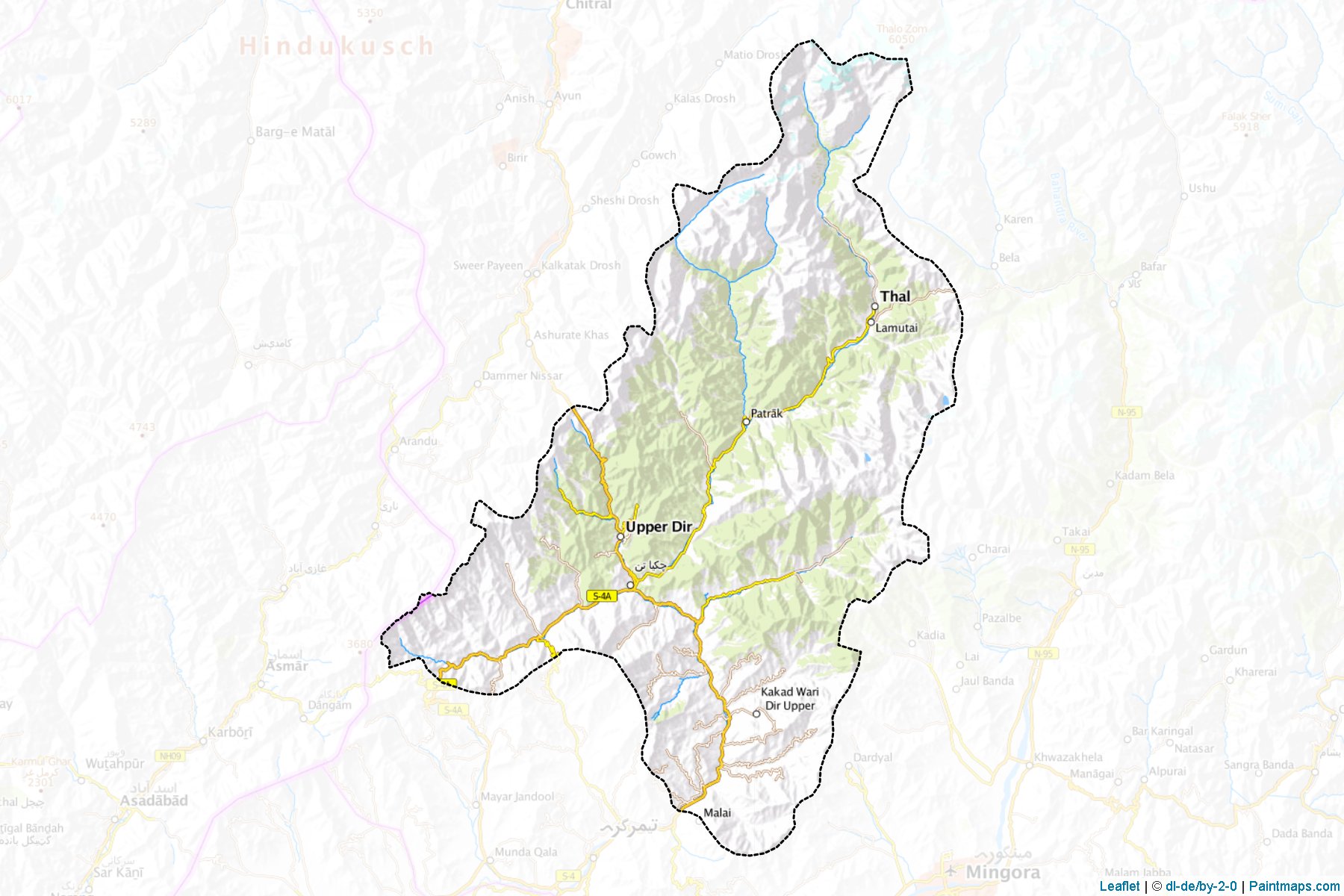 Muestras de recorte de mapas Upper Dir (Khyber Pakhtunkhwa)-1