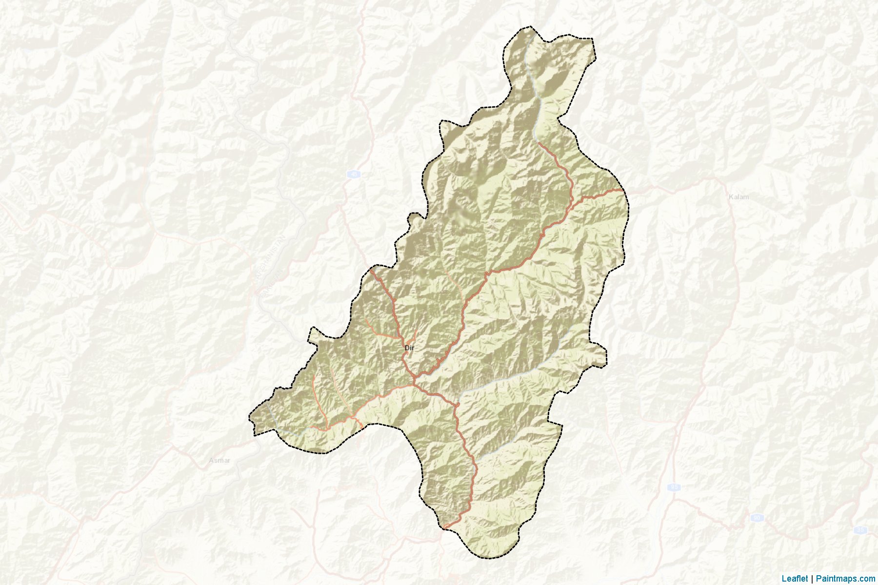 Muestras de recorte de mapas Upper Dir (Khyber Pakhtunkhwa)-2