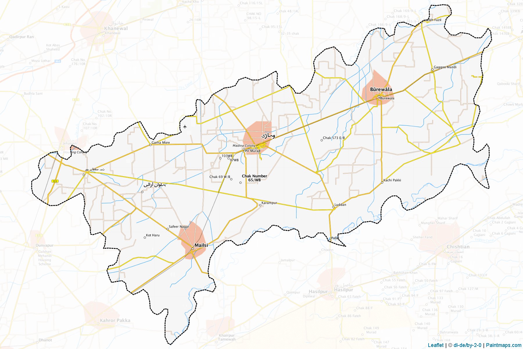 Vehari (Punjab) Map Cropping Samples-1