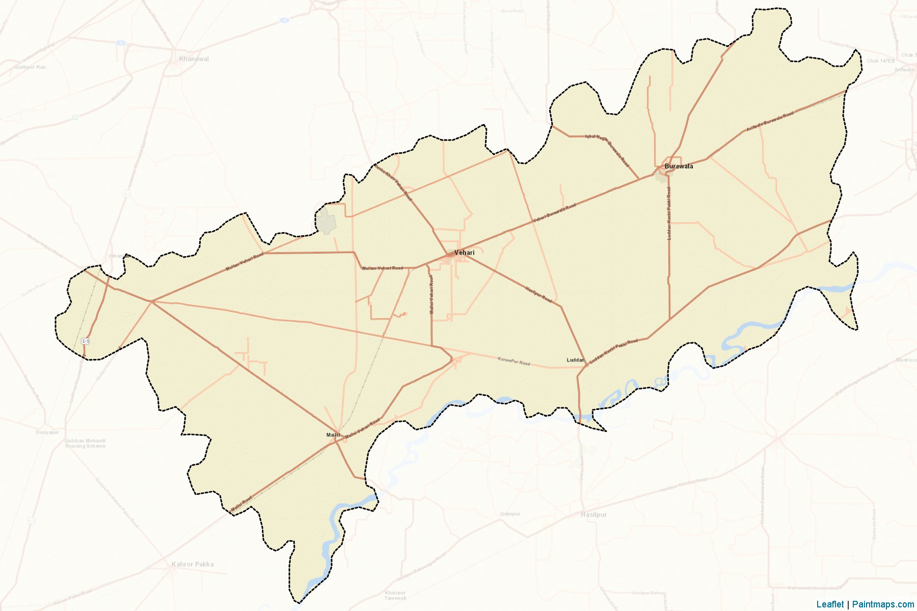 Vehari (Punjab) Map Cropping Samples-2