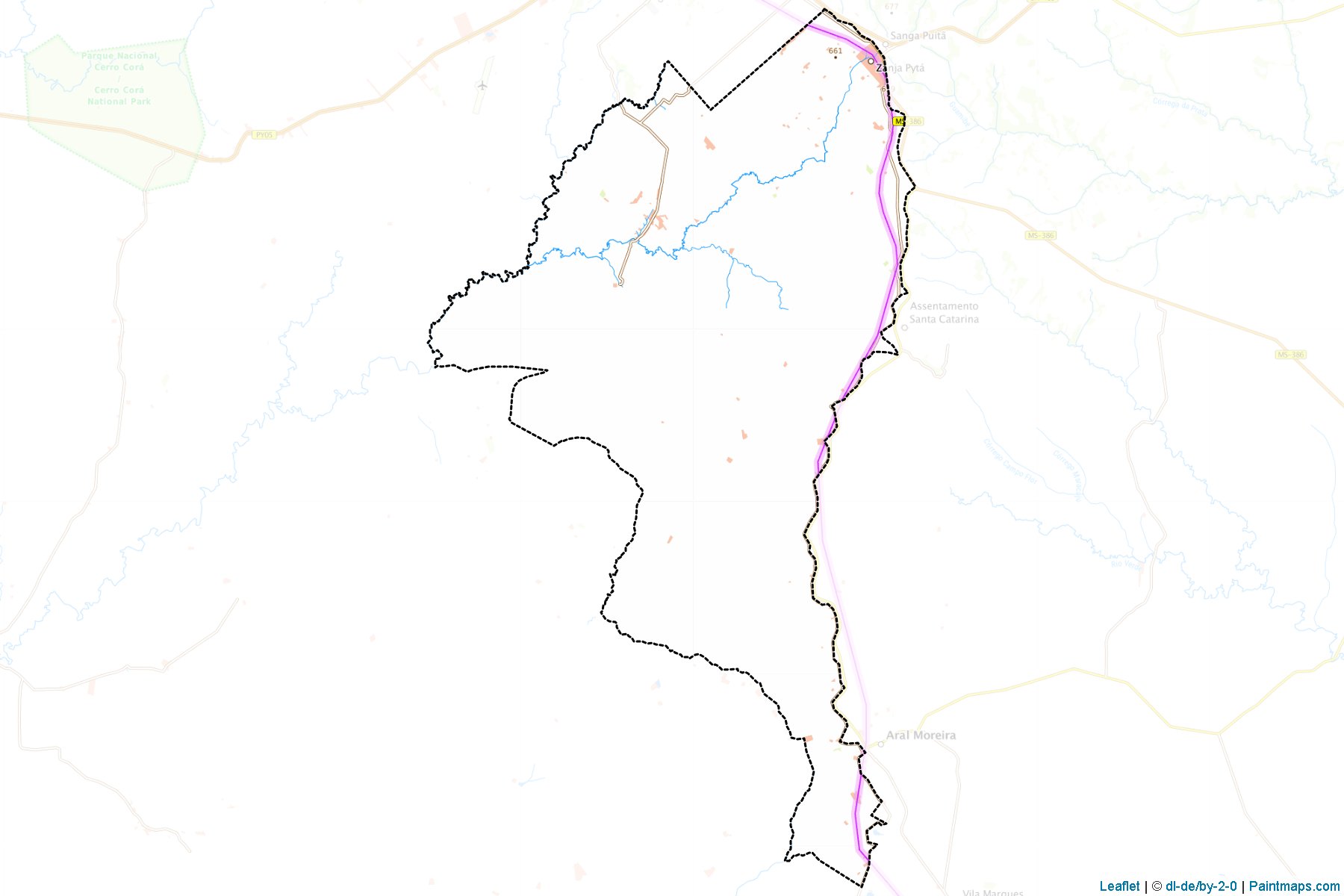 Muestras de recorte de mapas Zanja Pyta (Amambay)-1