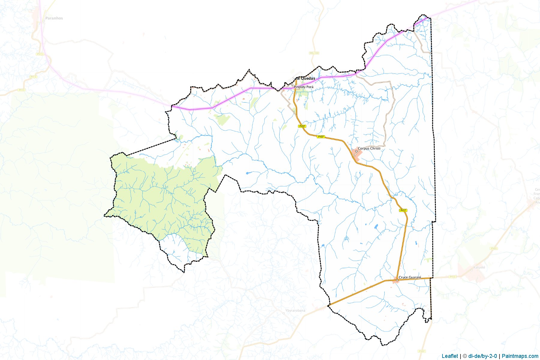 Muestras de recorte de mapas Corpus Christi (Canindeyú)-1