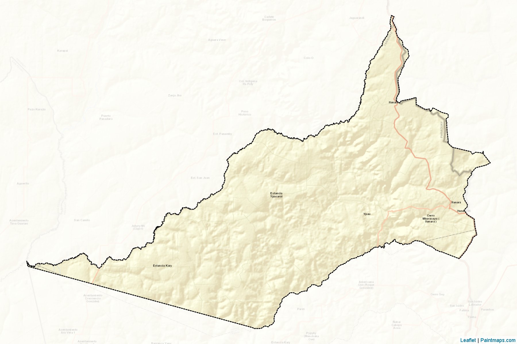 Muestras de recorte de mapas Itanara (Canindeyú)-2