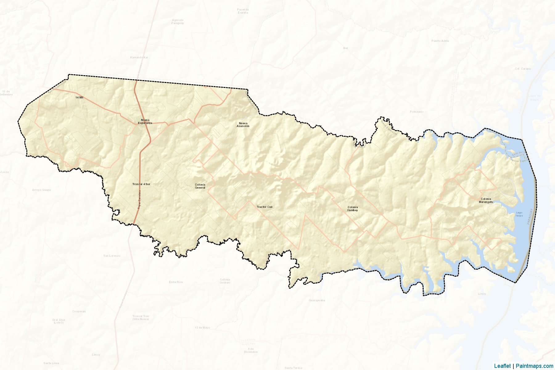 Muestras de recorte de mapas Nueva Esperanza (Canindeyú)-2