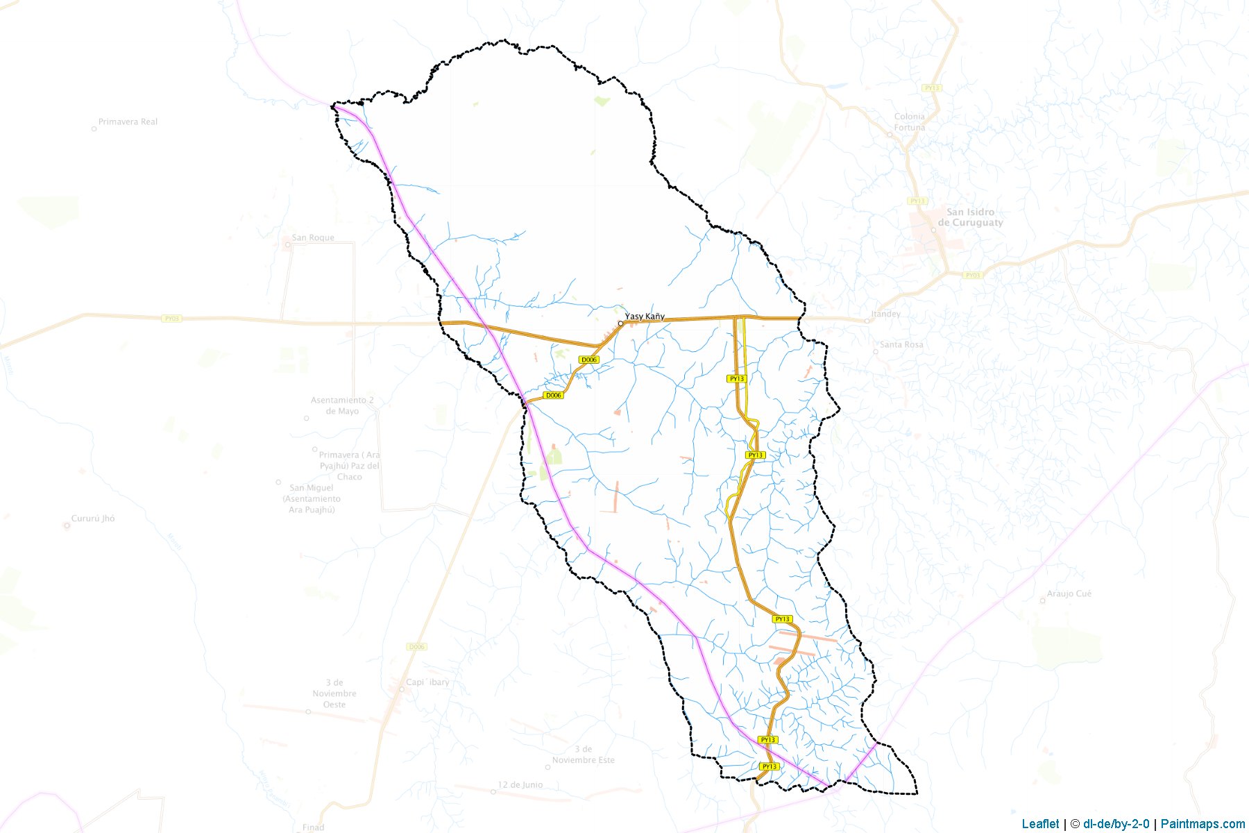 Muestras de recorte de mapas Yasy Kany (Canindeyú)-1