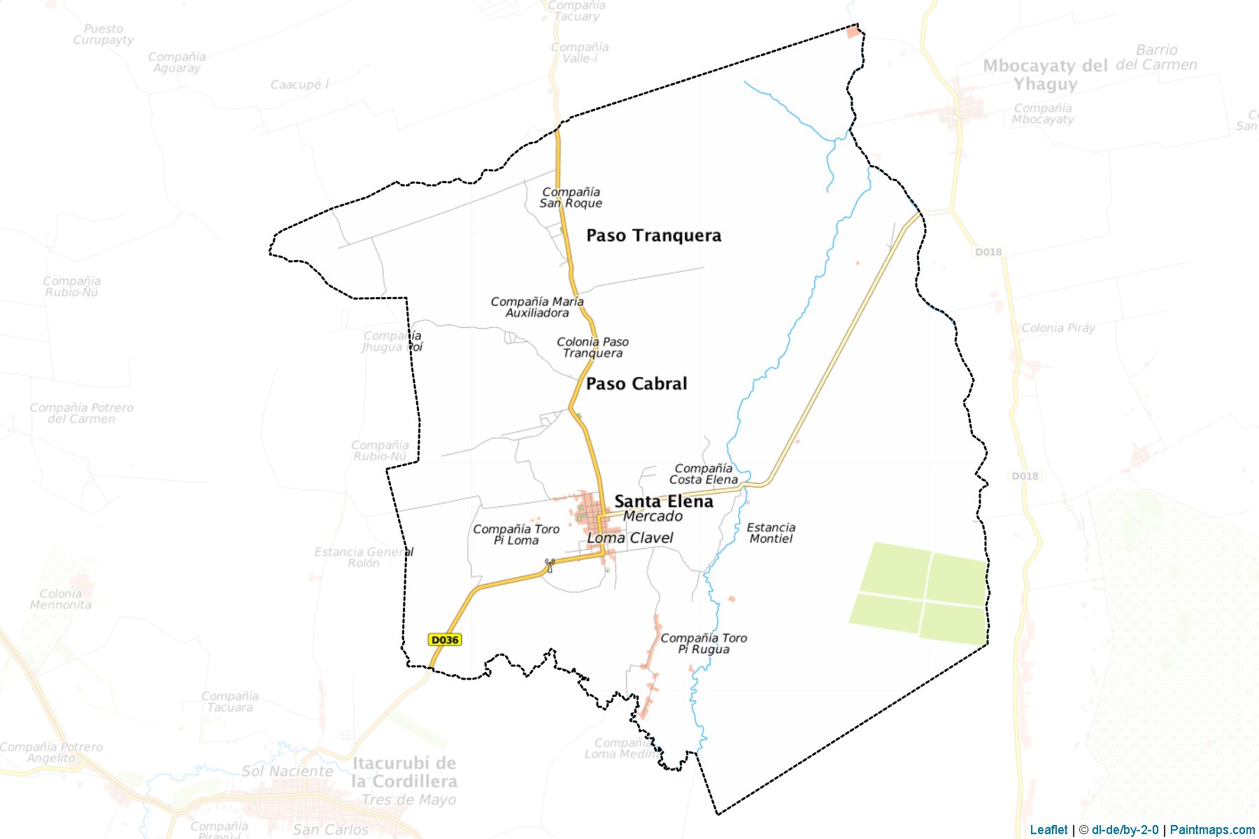 Santa Elena (Cordillera) Haritası Örnekleri-1