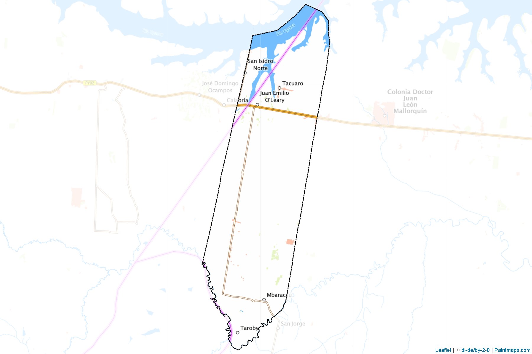 Muestras de recorte de mapas Juan E. O´leary (Alto Paraná)-1