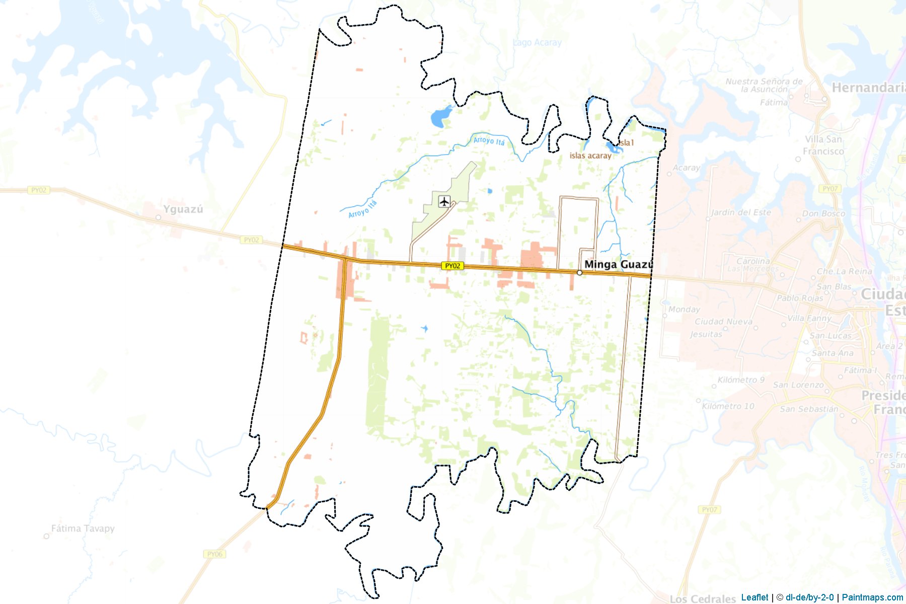 Muestras de recorte de mapas Minga Guazu (Alto Paraná)-1