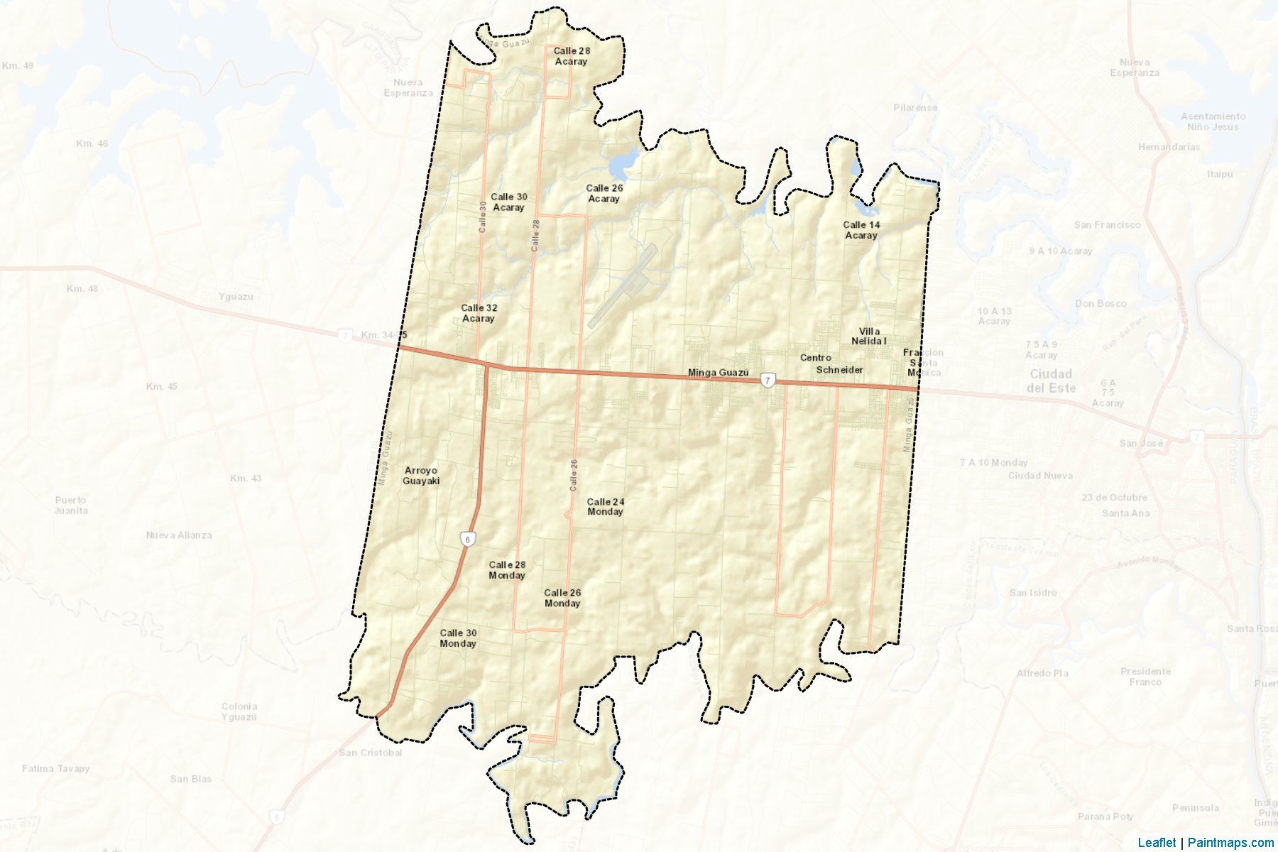 Muestras de recorte de mapas Minga Guazu (Alto Paraná)-2