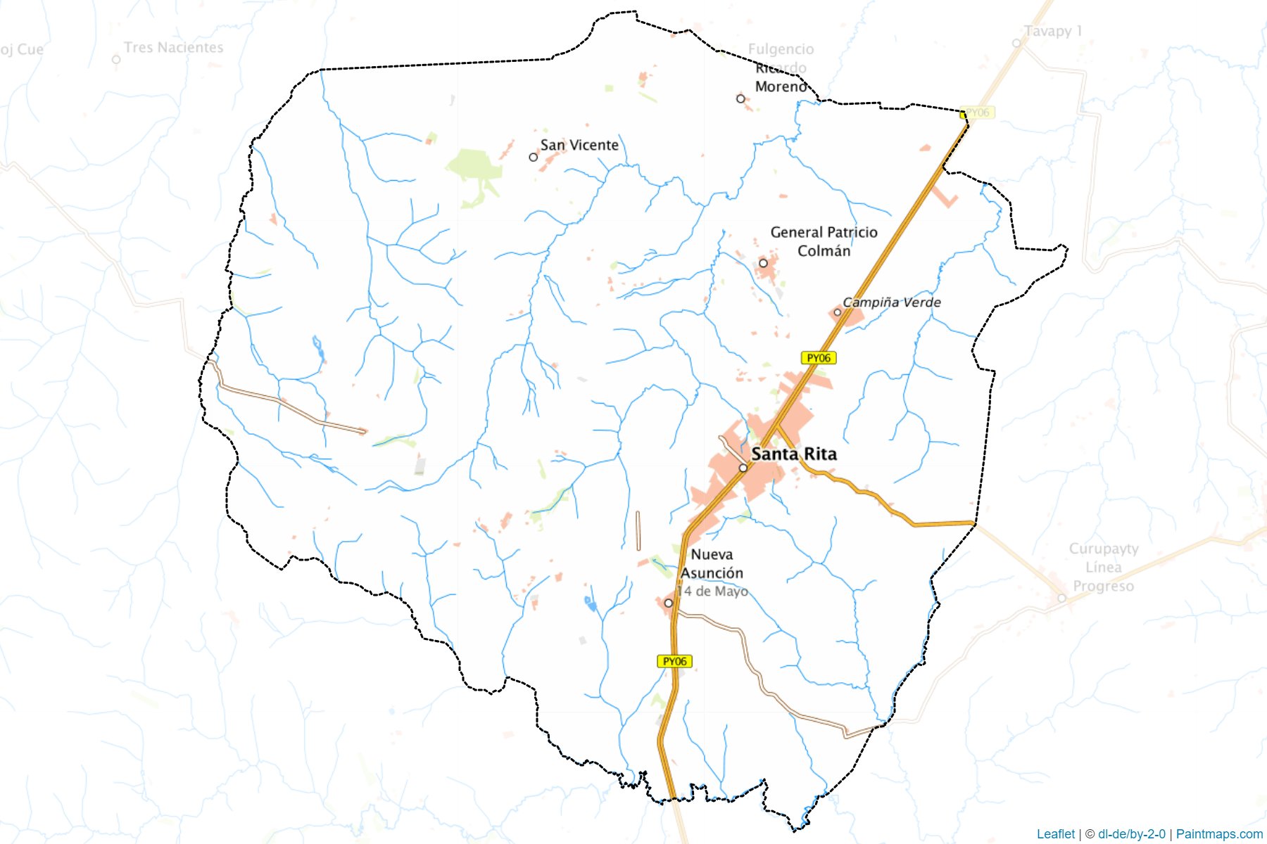 Muestras de recorte de mapas Santa Rita (Alto Paraná)-1