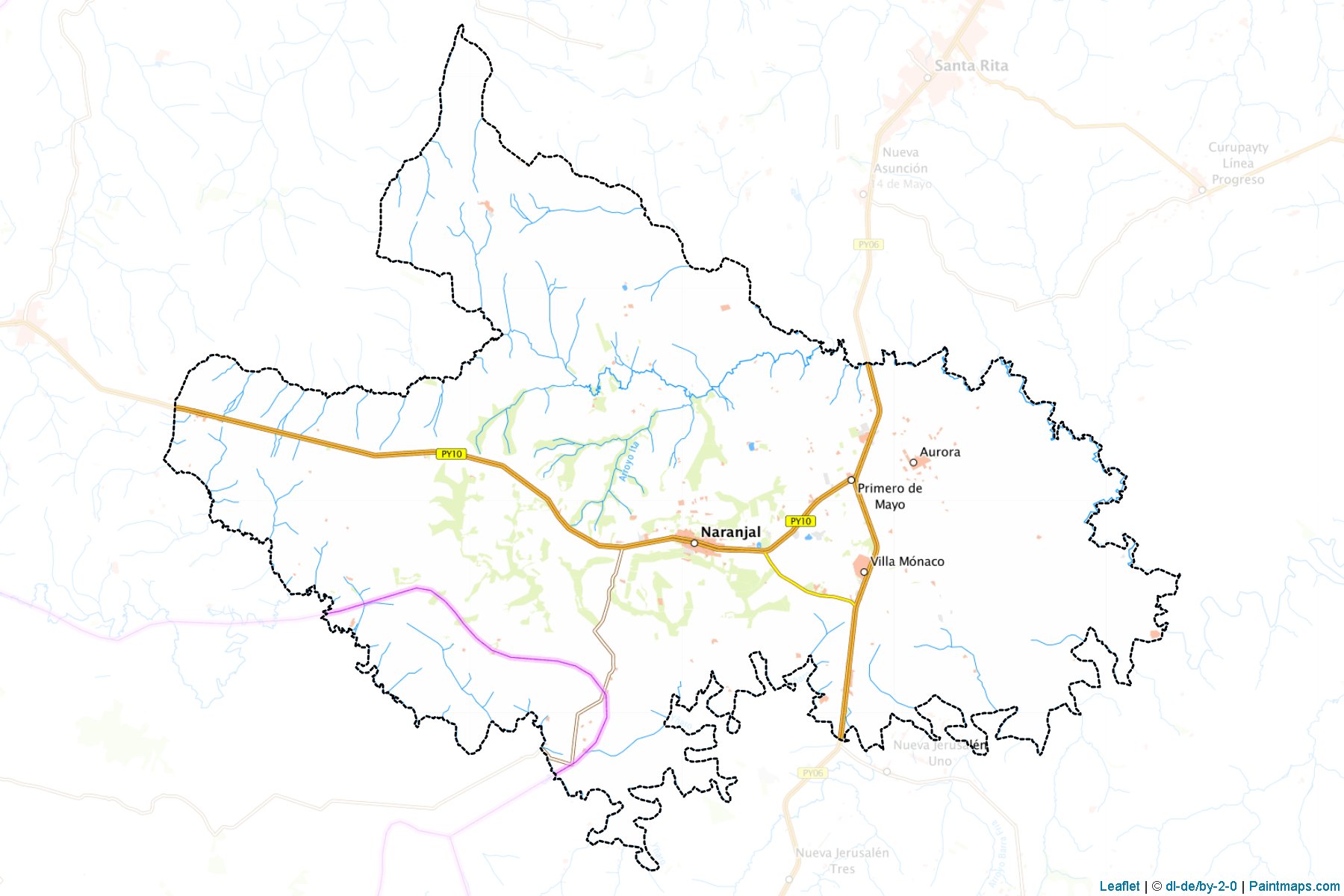 Muestras de recorte de mapas Naranjal (Alto Paraná)-1