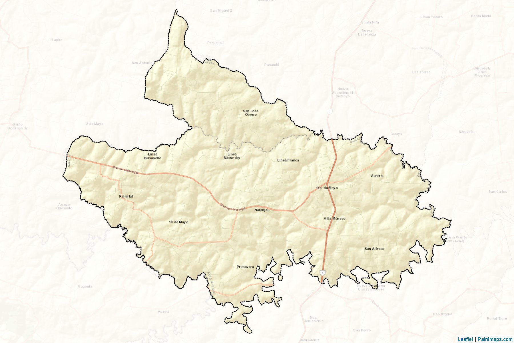 Muestras de recorte de mapas Naranjal (Alto Paraná)-2