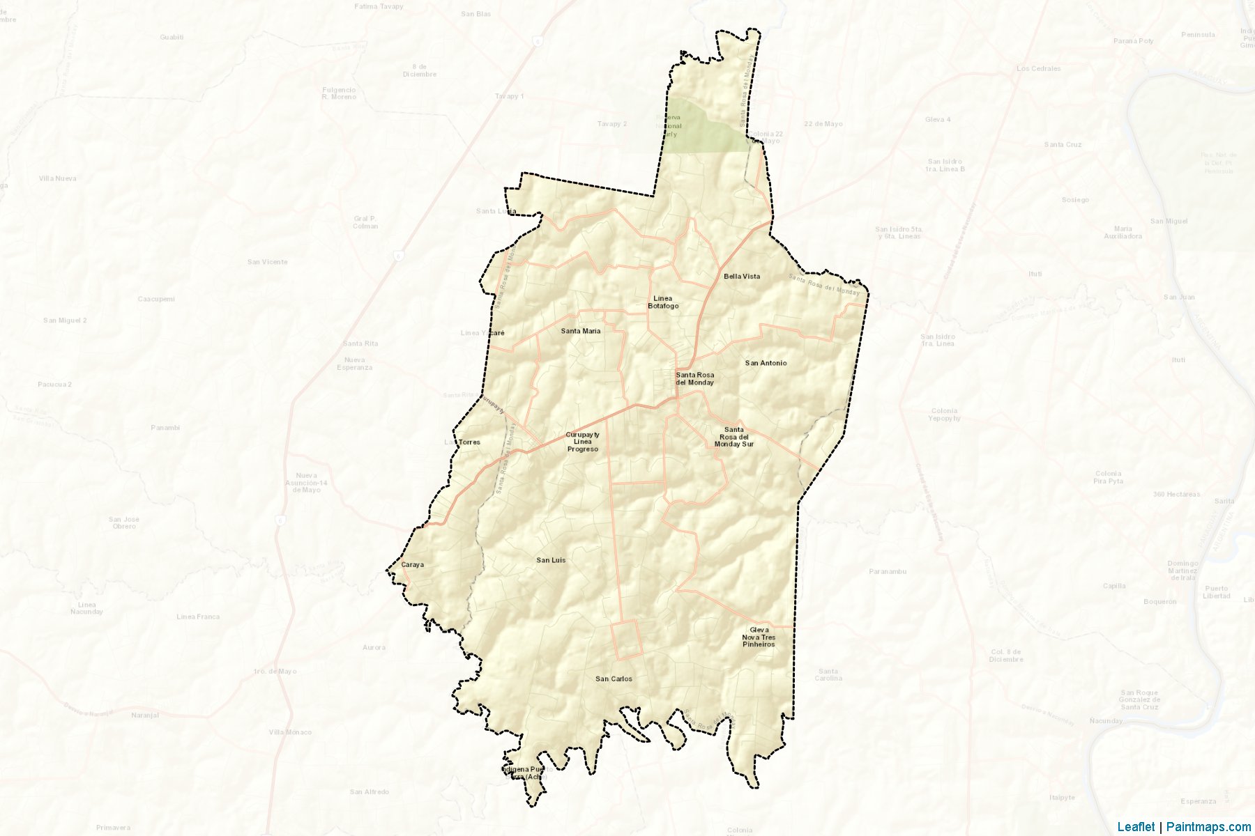 Muestras de recorte de mapas Santa Rosa Del Monday (Alto Paraná)-2