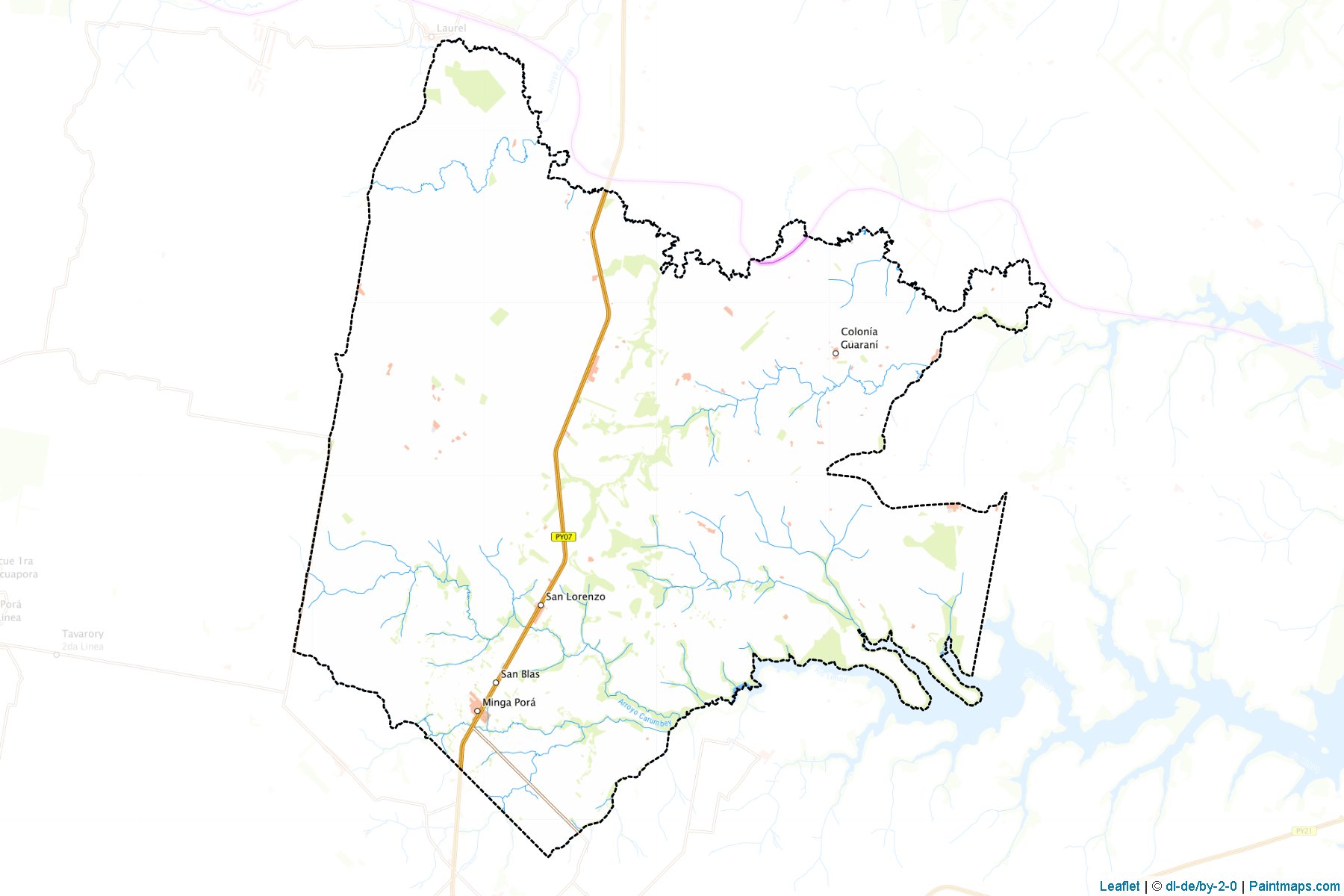 Muestras de recorte de mapas Minga Pora (Alto Paraná)-1