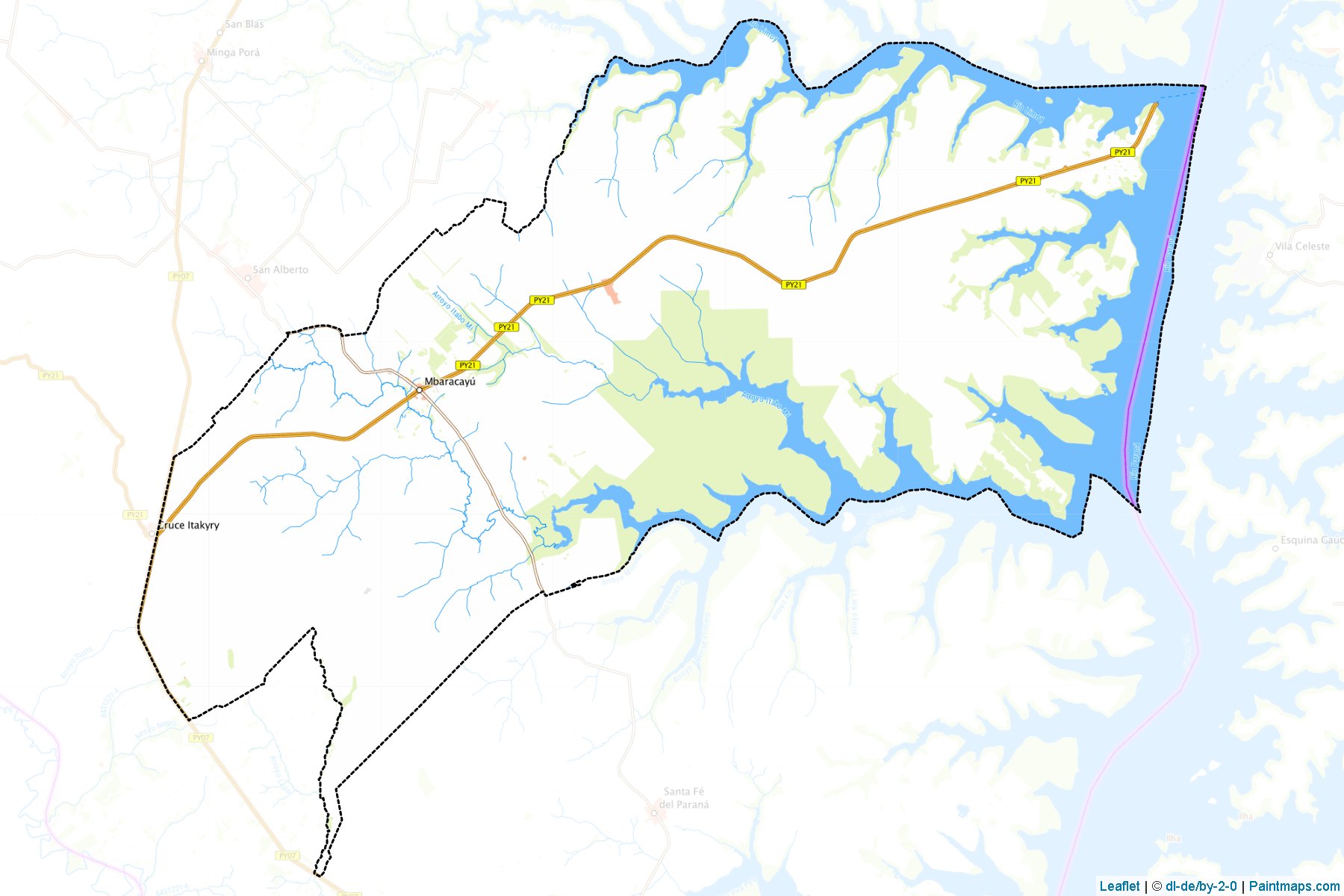 Muestras de recorte de mapas Mbaracayu (Alto Paraná)-1