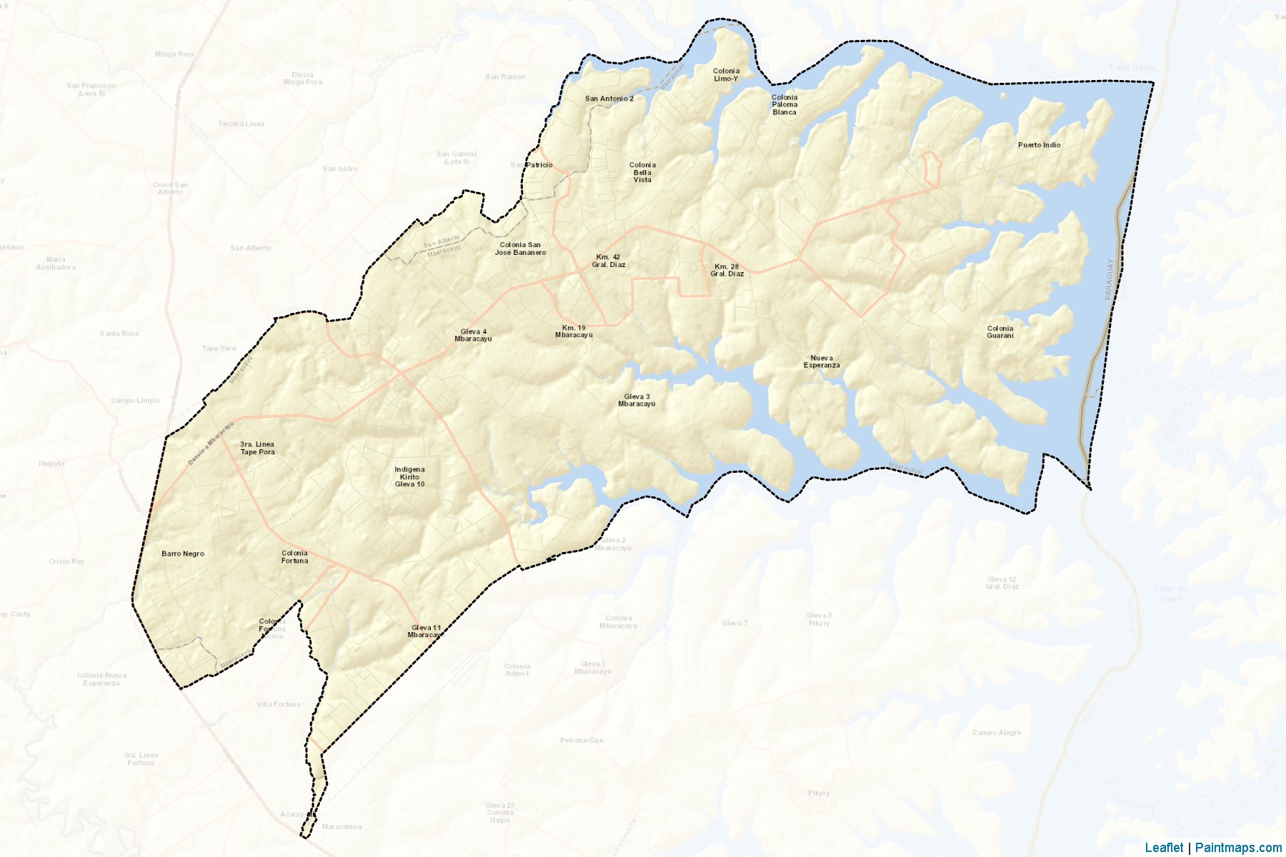 Muestras de recorte de mapas Mbaracayu (Alto Paraná)-2