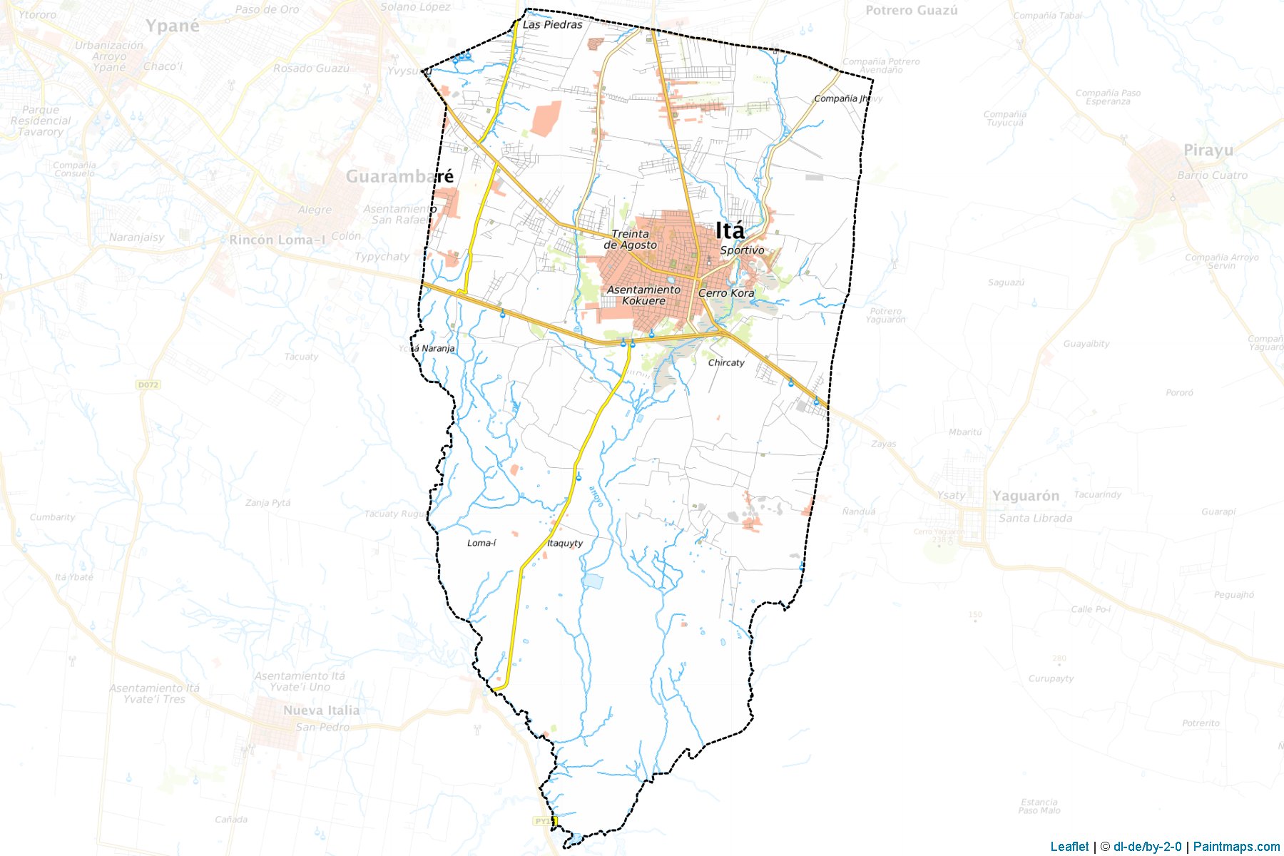 Muestras de recorte de mapas Ita (Central)-1