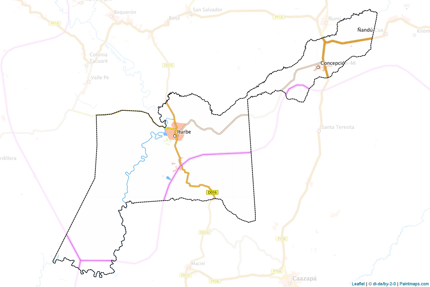 Muestras de recorte de mapas Iturbe (Guairá)-1