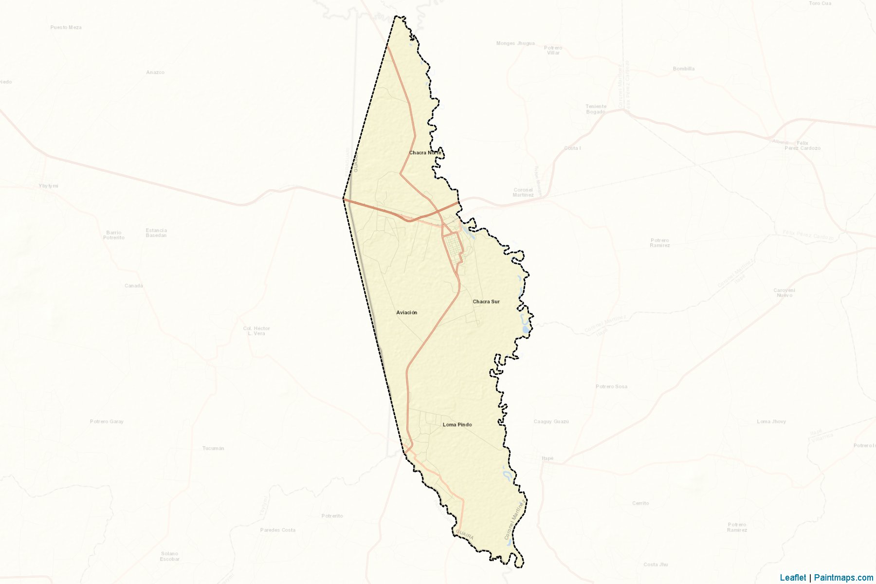 Tebicuary (Guaira) Haritası Örnekleri-2