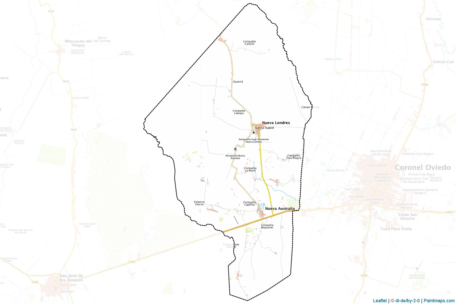 Muestras de recorte de mapas Nueva Londres (Caaguazú)-1