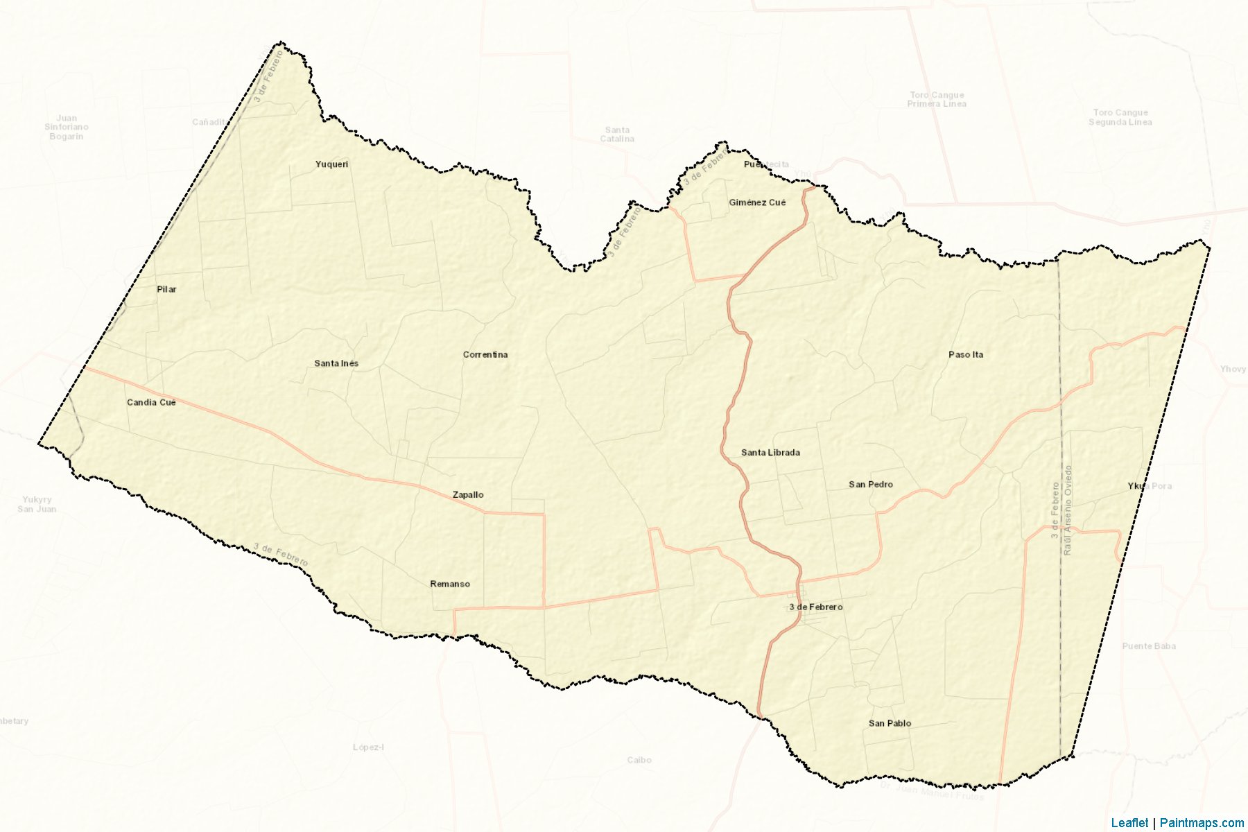 3 De Febrero (Caagazu) Haritası Örnekleri-2