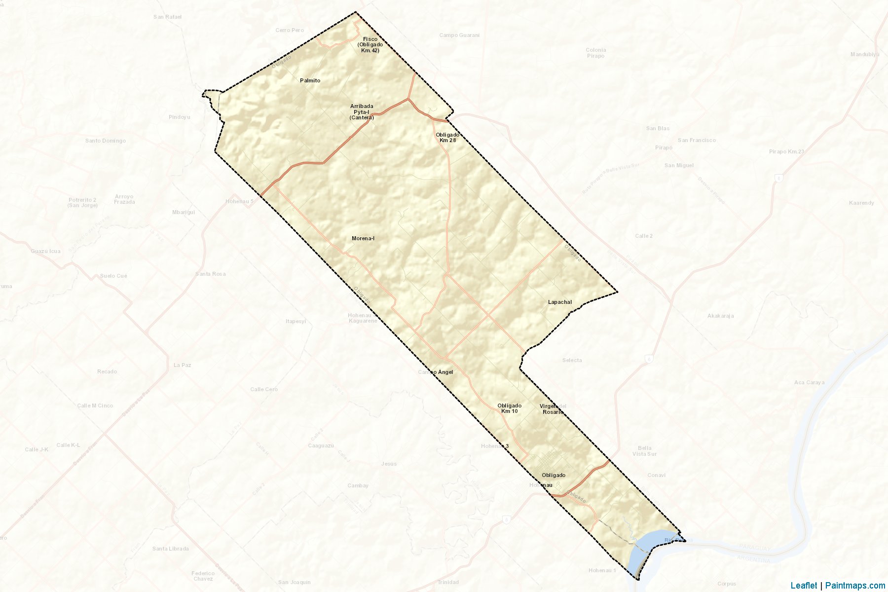 Muestras de recorte de mapas Obligado (Itapúa)-2