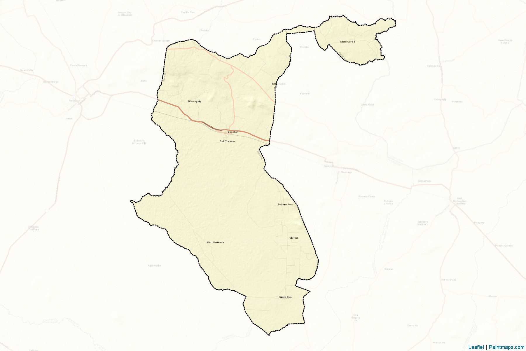 Escobar (Paraguarí) Haritası Örnekleri-2