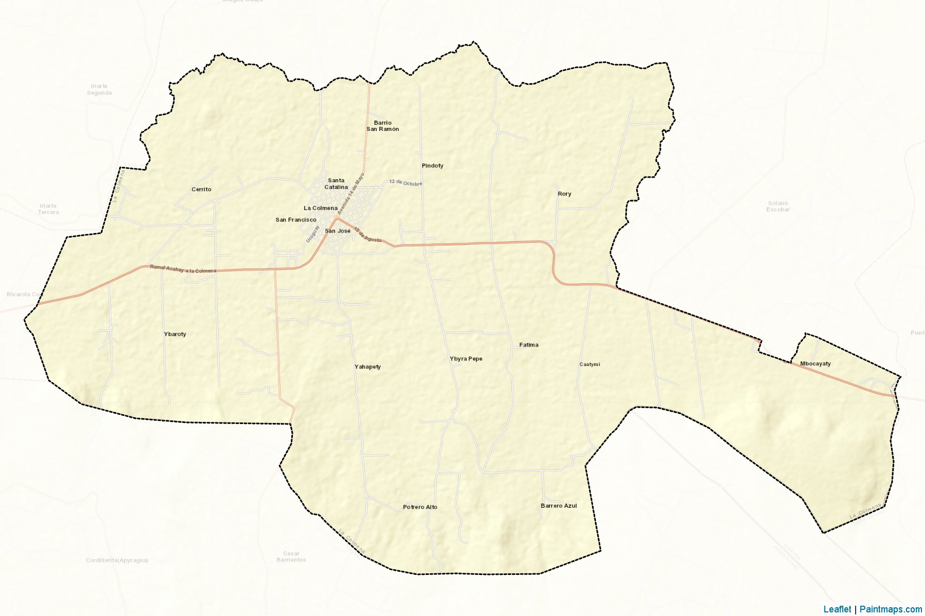 La Colmena (Paraguarí) Haritası Örnekleri-2