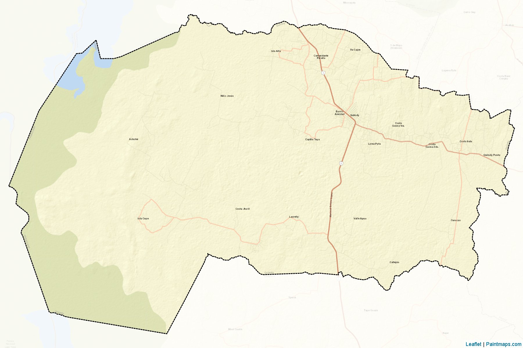 Quiindy (Paraguarí) Haritası Örnekleri-2