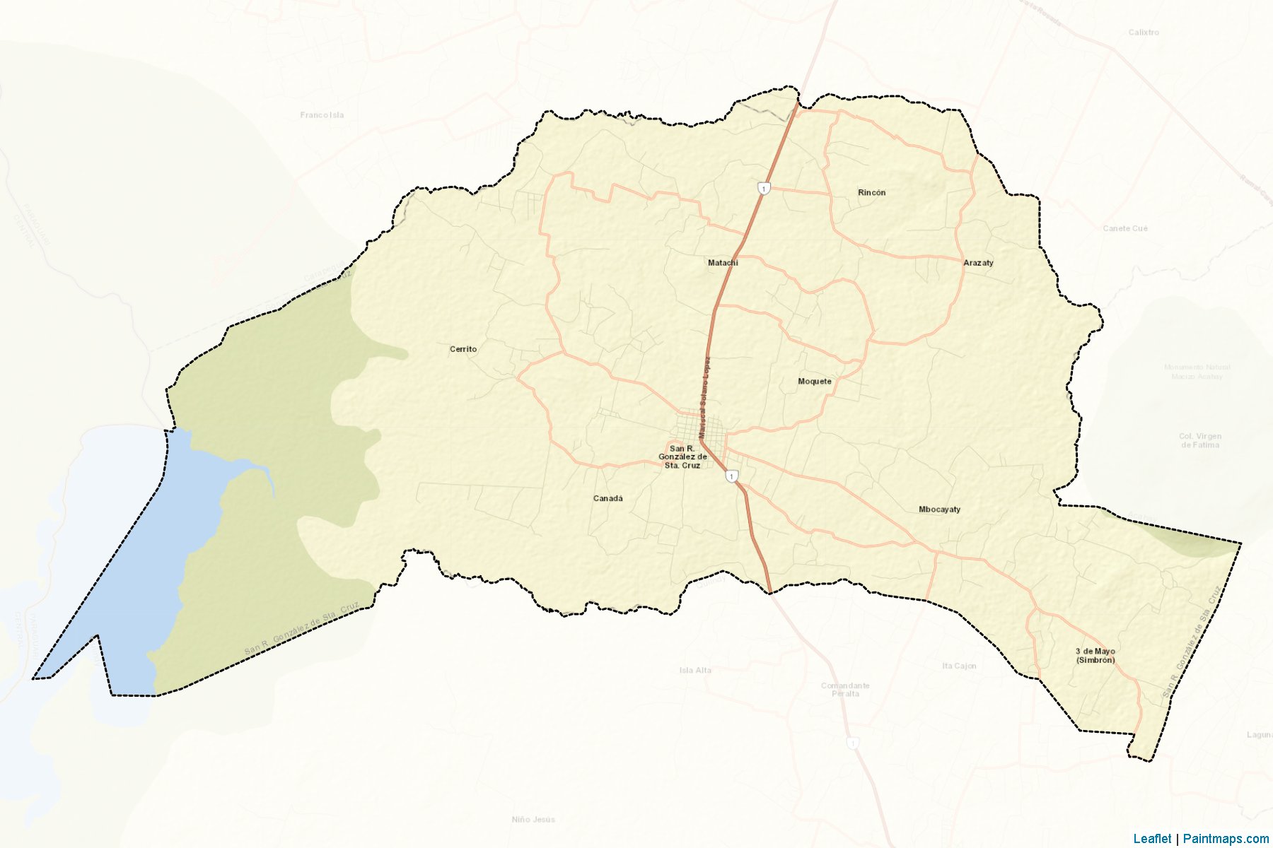 San Roque Gonzalez (Paraguarí) Haritası Örnekleri-2