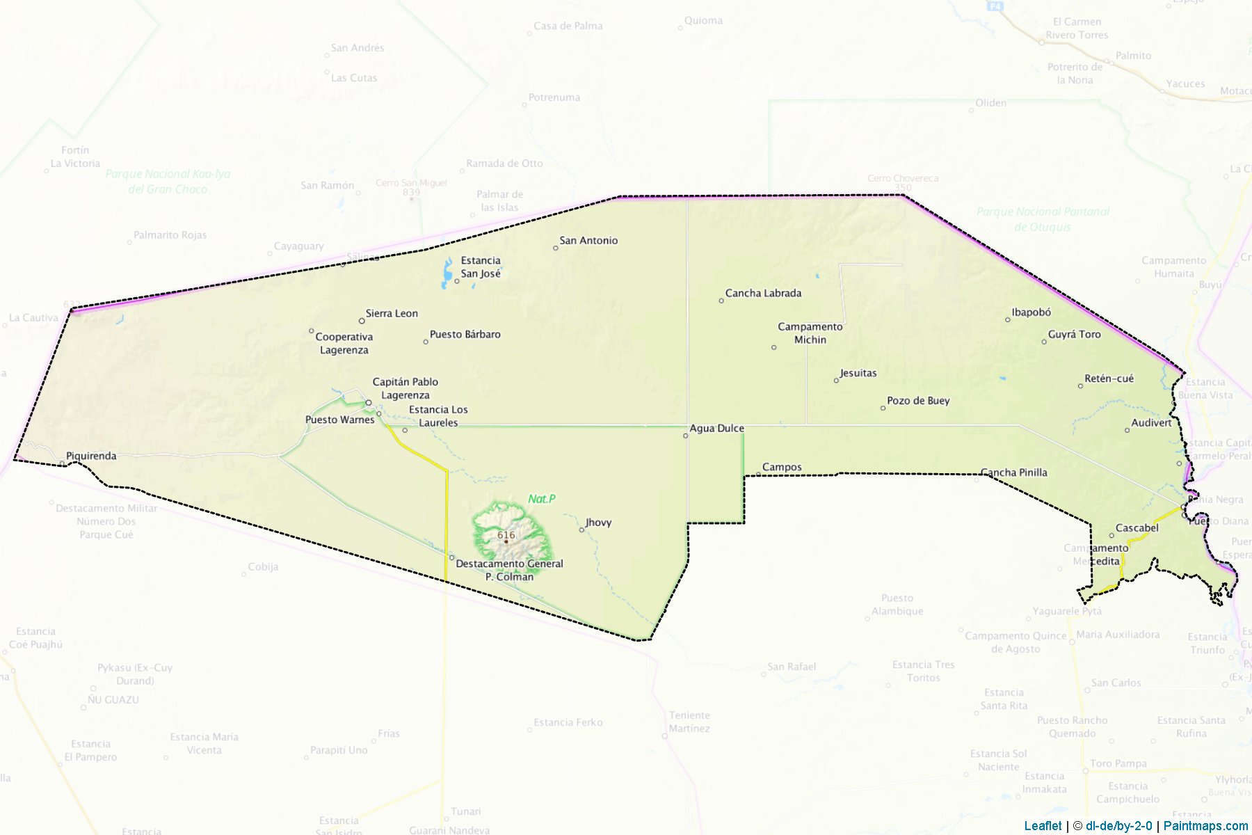 Bahía Negra (Alta Paraguai) Haritası Örnekleri-1