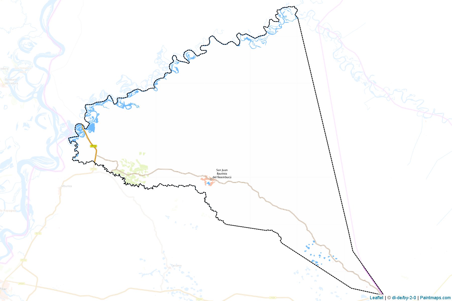 San Juan Bautista de Ñeembucú (Ñeembucú) Map Cropping Samples-1