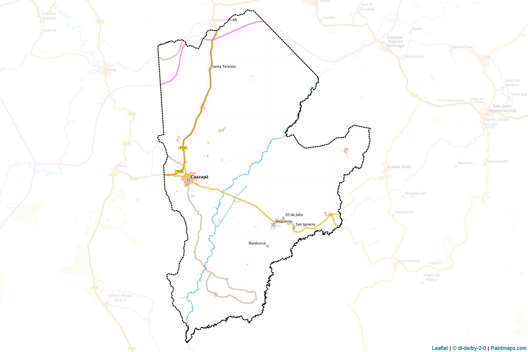 Caazapa (Caazapa) Haritası Örnekleri-1