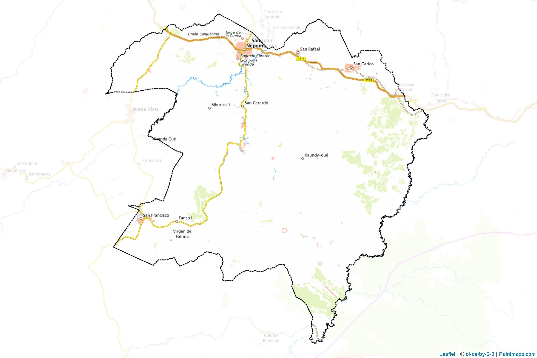 Muestras de recorte de mapas San Juan Nepomuceno (Caazapá)-1