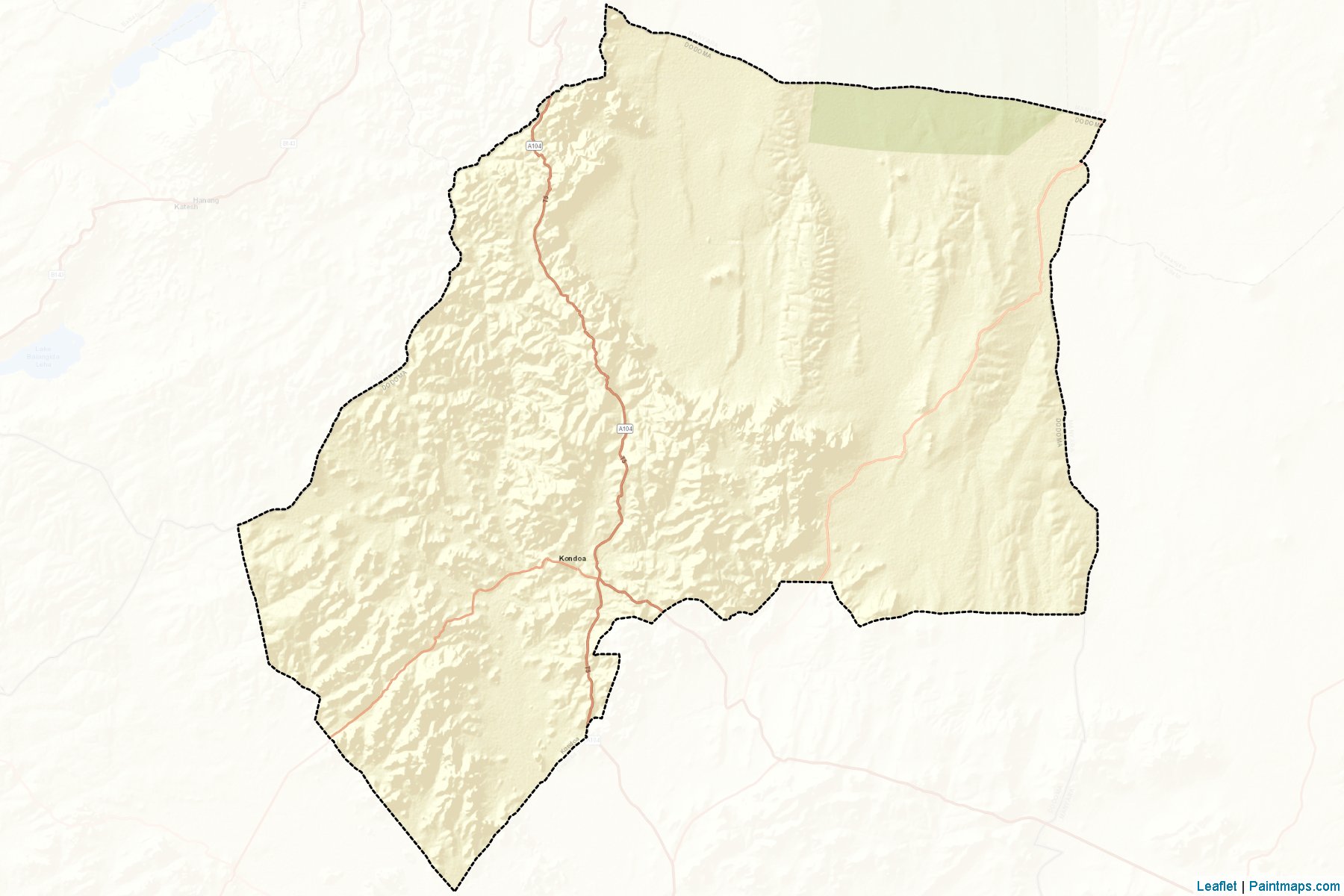 Muestras de recorte de mapas Kondoa (Dodoma)-2