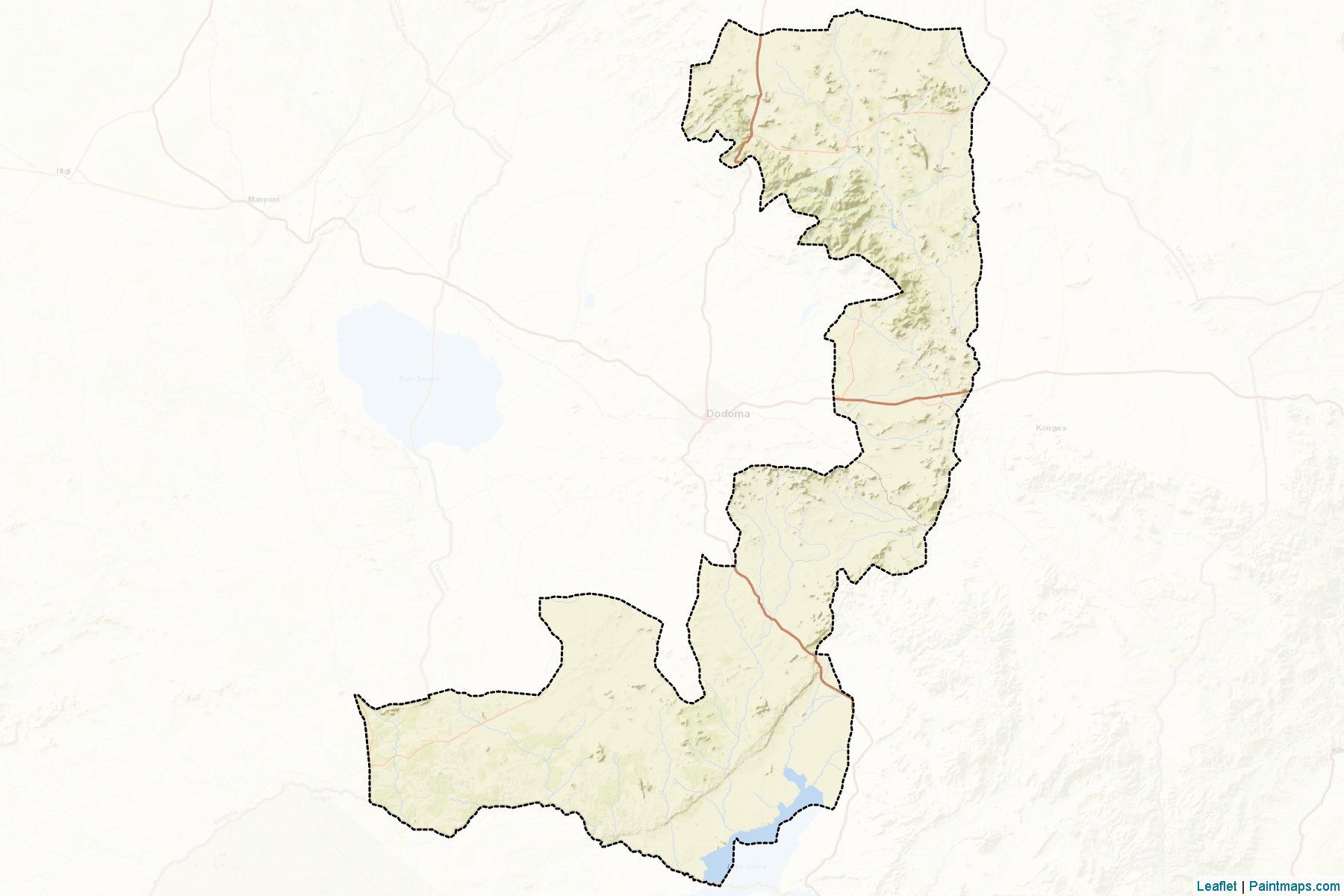 Muestras de recorte de mapas Chamwino (Dodoma)-2