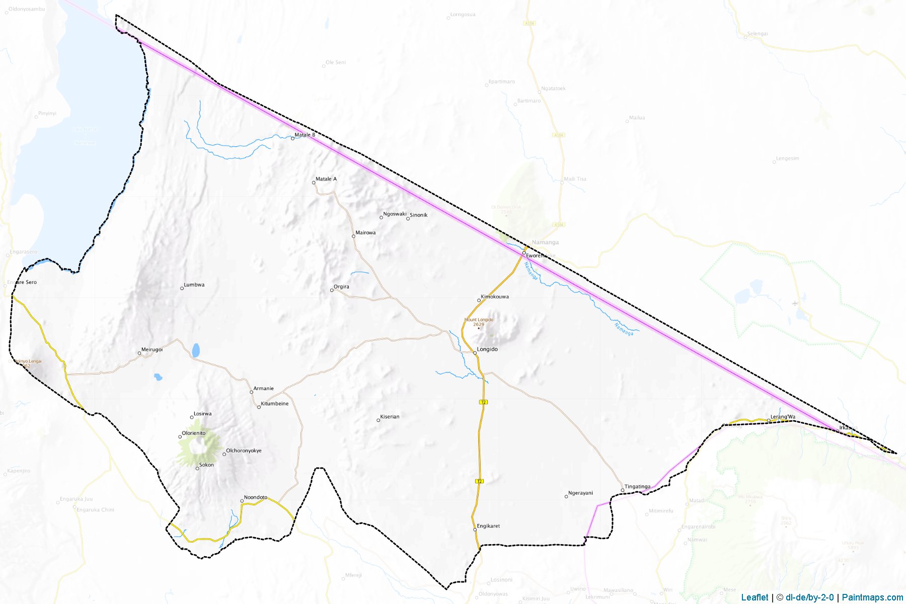 Longido (Arusha Region) Haritası Örnekleri-1