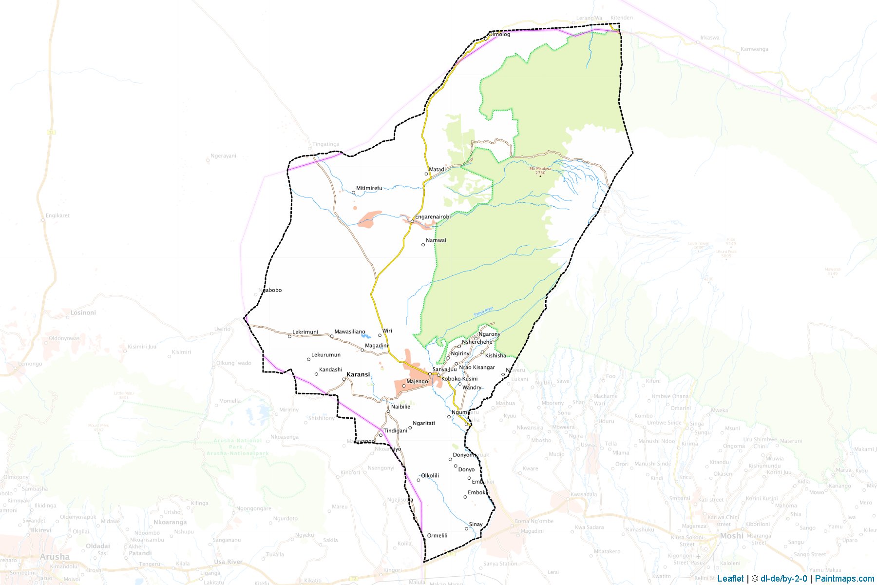 Muestras de recorte de mapas Siha (Kilimanjaro)-1