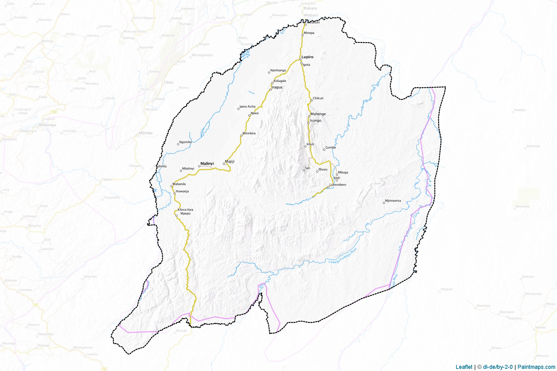 Ulanga (Morogora Bölgesi) Haritası Örnekleri-1