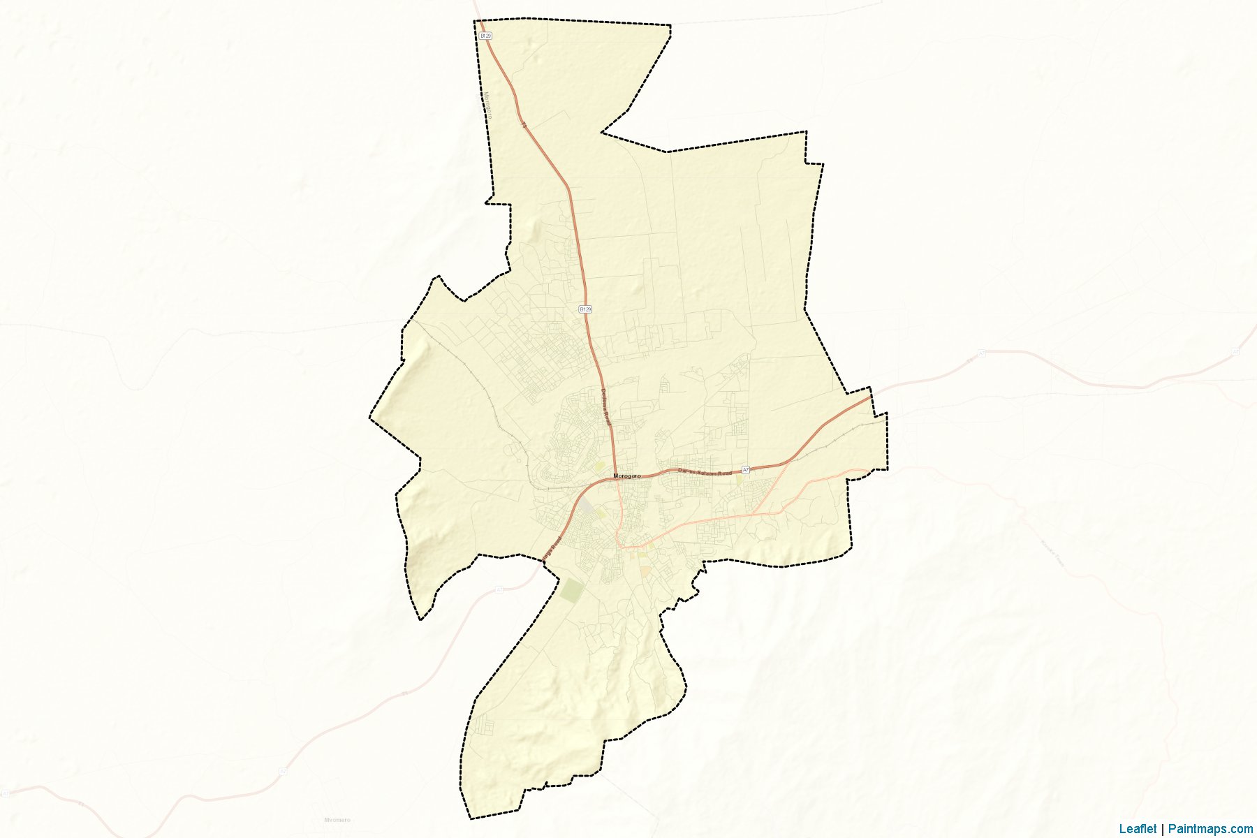 Muestras de recorte de mapas Morogoro Urban (Morogoro)-2