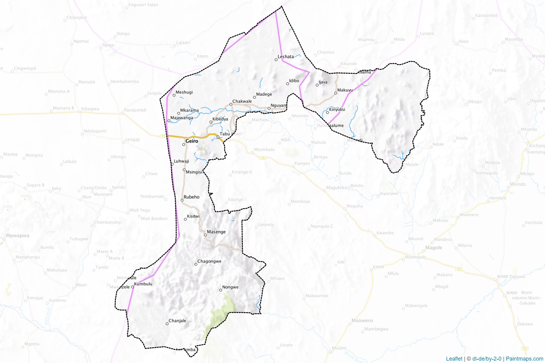 Gairo (Morogoro) Map Cropping Samples-1