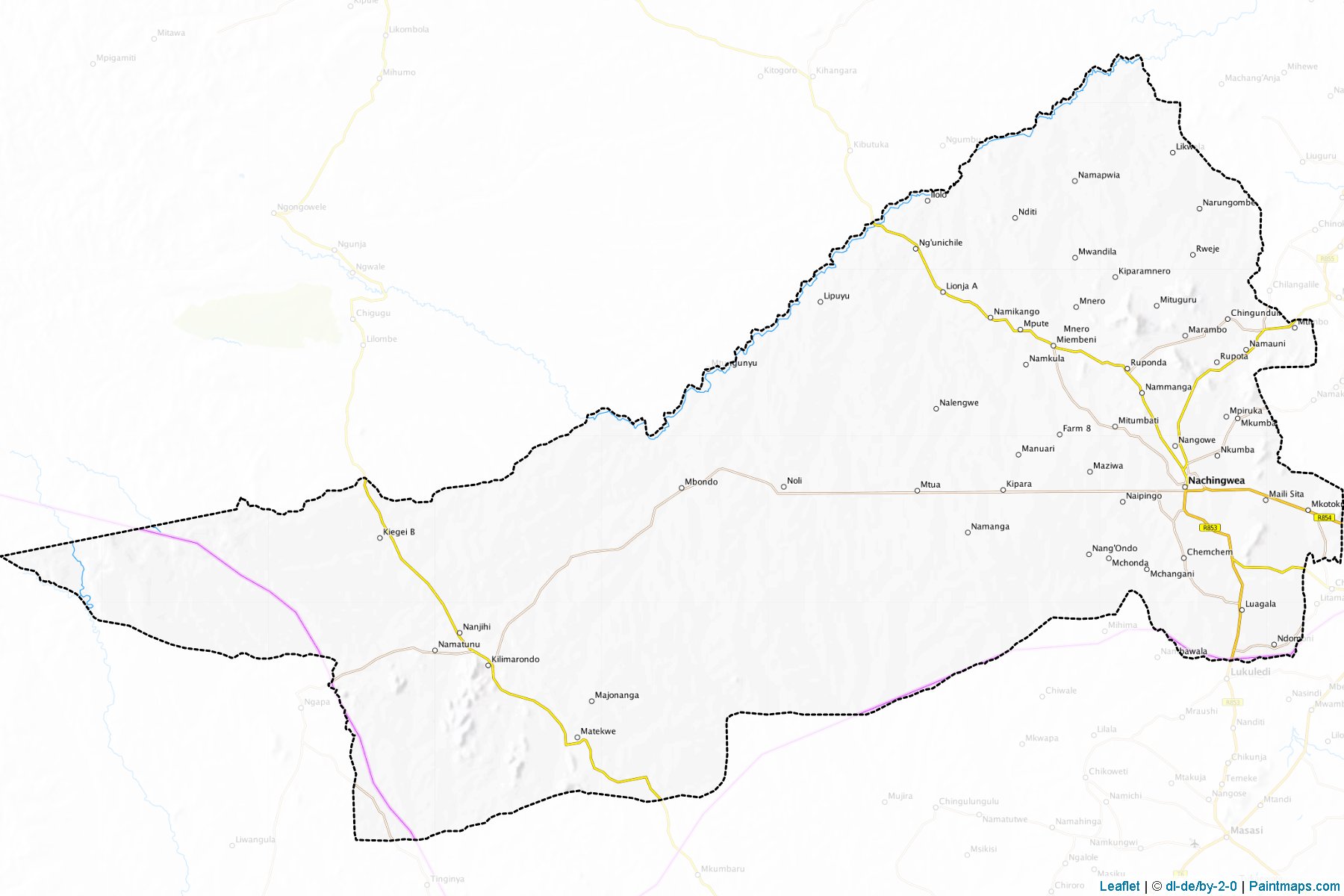 Muestras de recorte de mapas Nachingwea (Lindi)-1