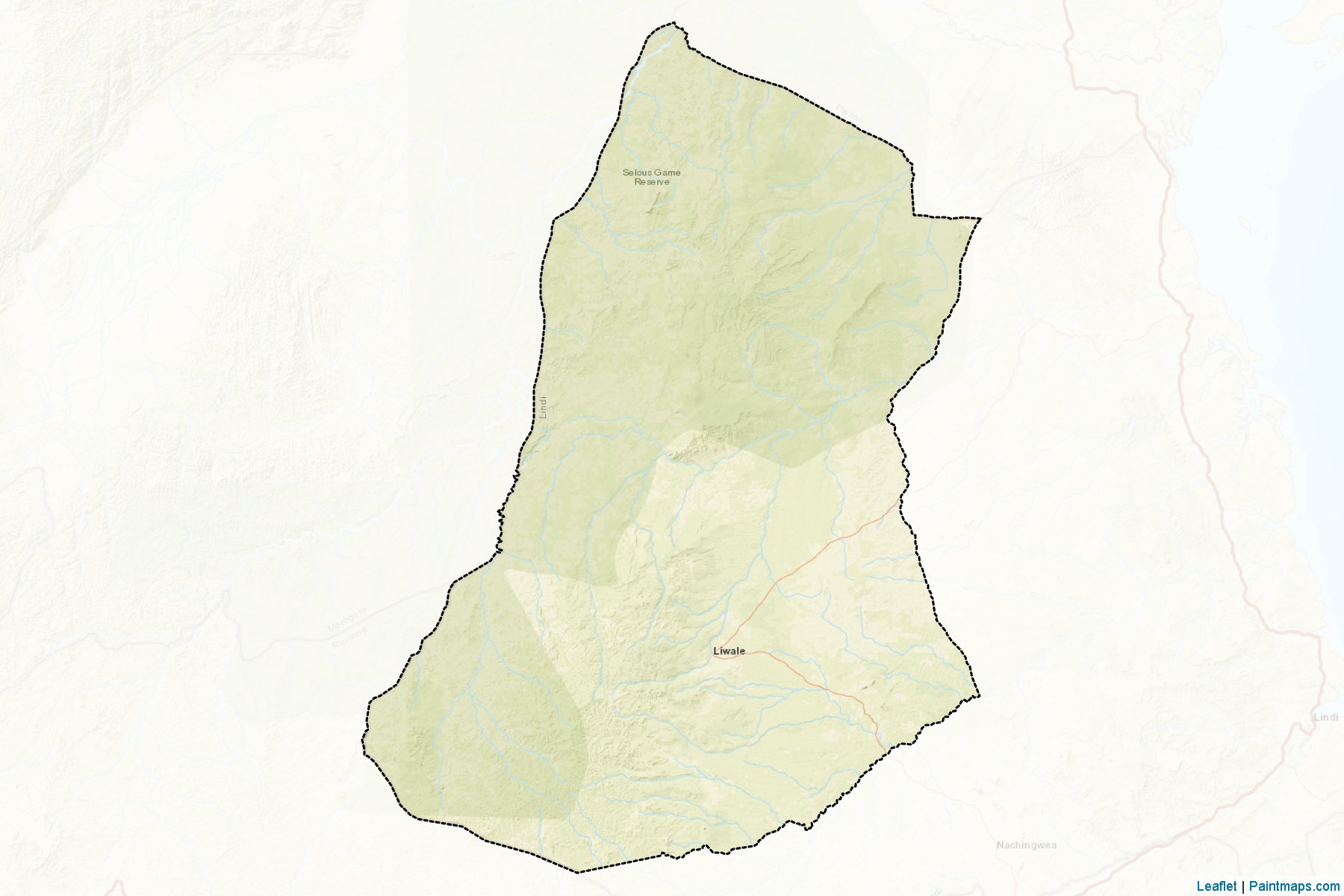 Muestras de recorte de mapas Liwale (Lindi)-2